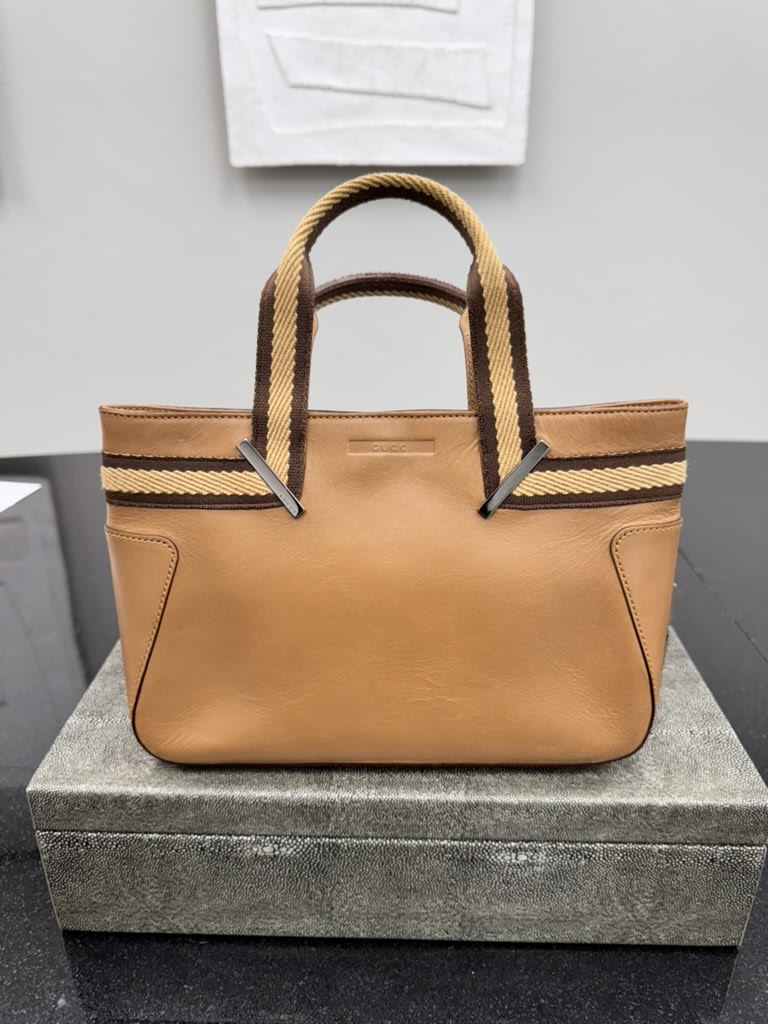 Gucci Brown Leather Tote Bag