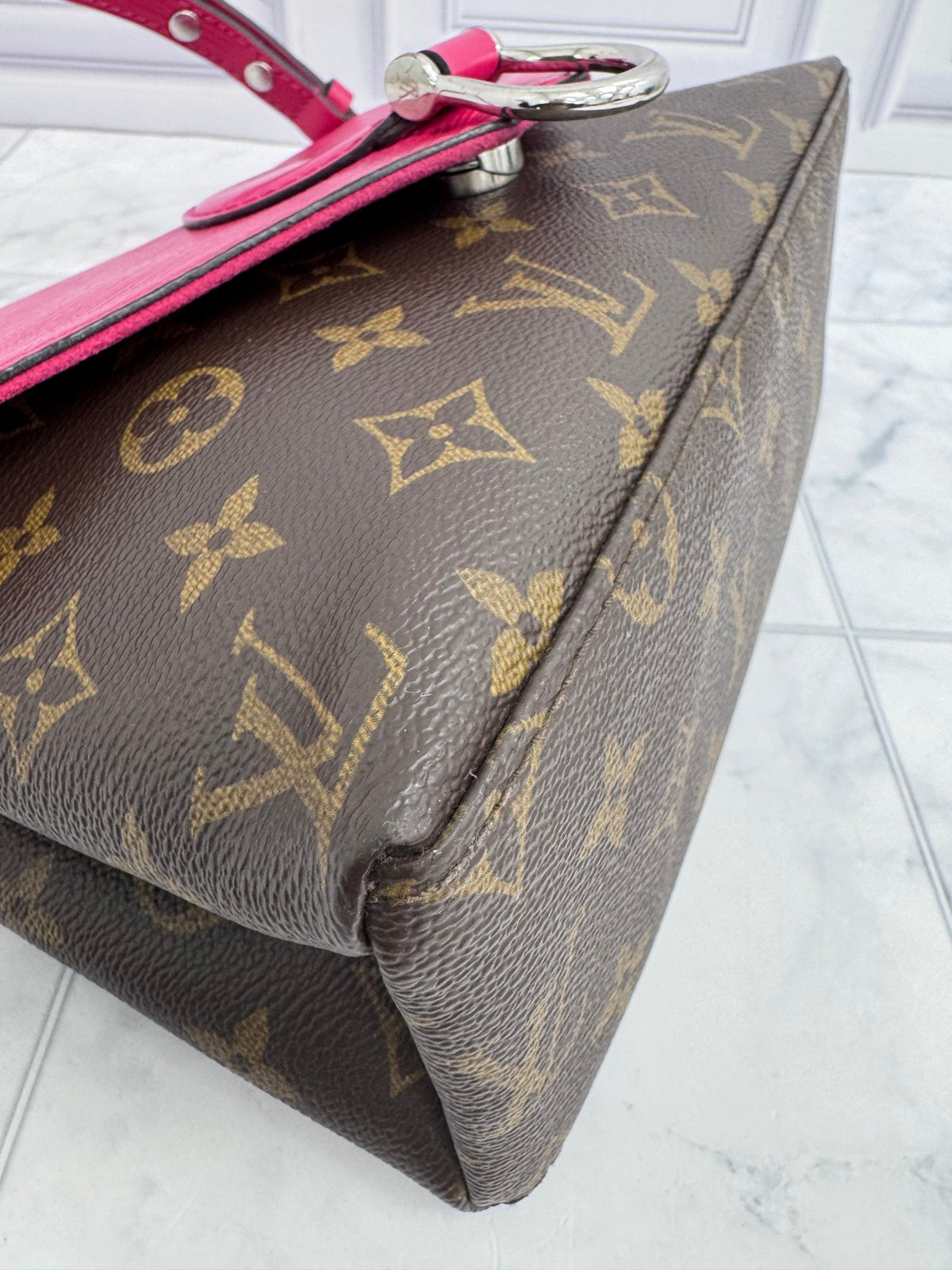 Louis Vuitton Monogram & Pink Epi Saint Michel Shoulder Bag