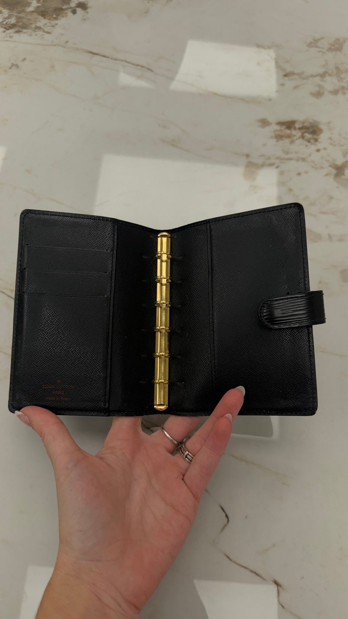 Louis Vuitton Black Epi Passport Agenda PM