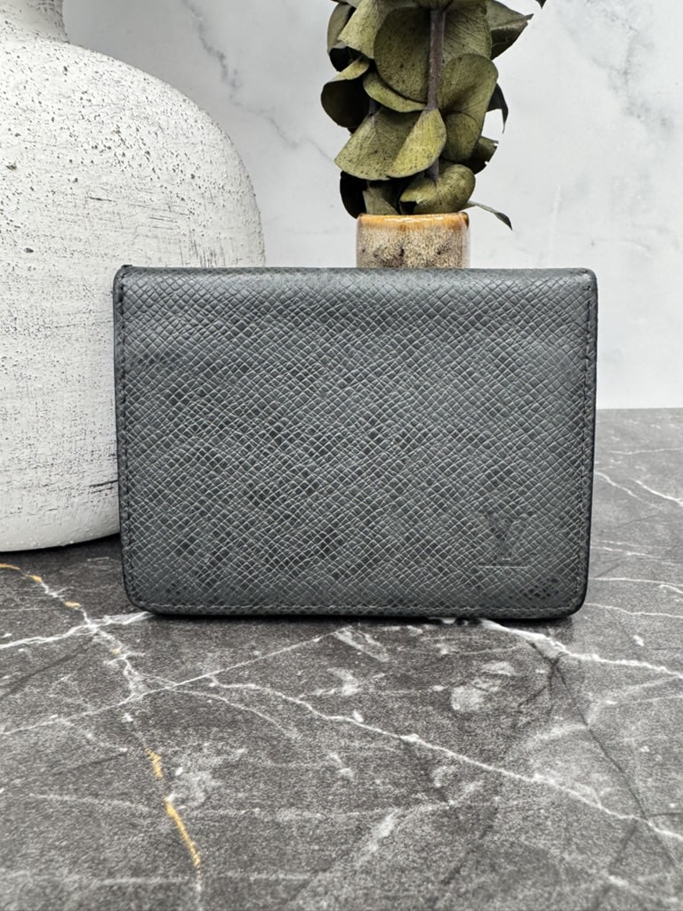 Louis Vuitton Black Taiga Leather Card Case
