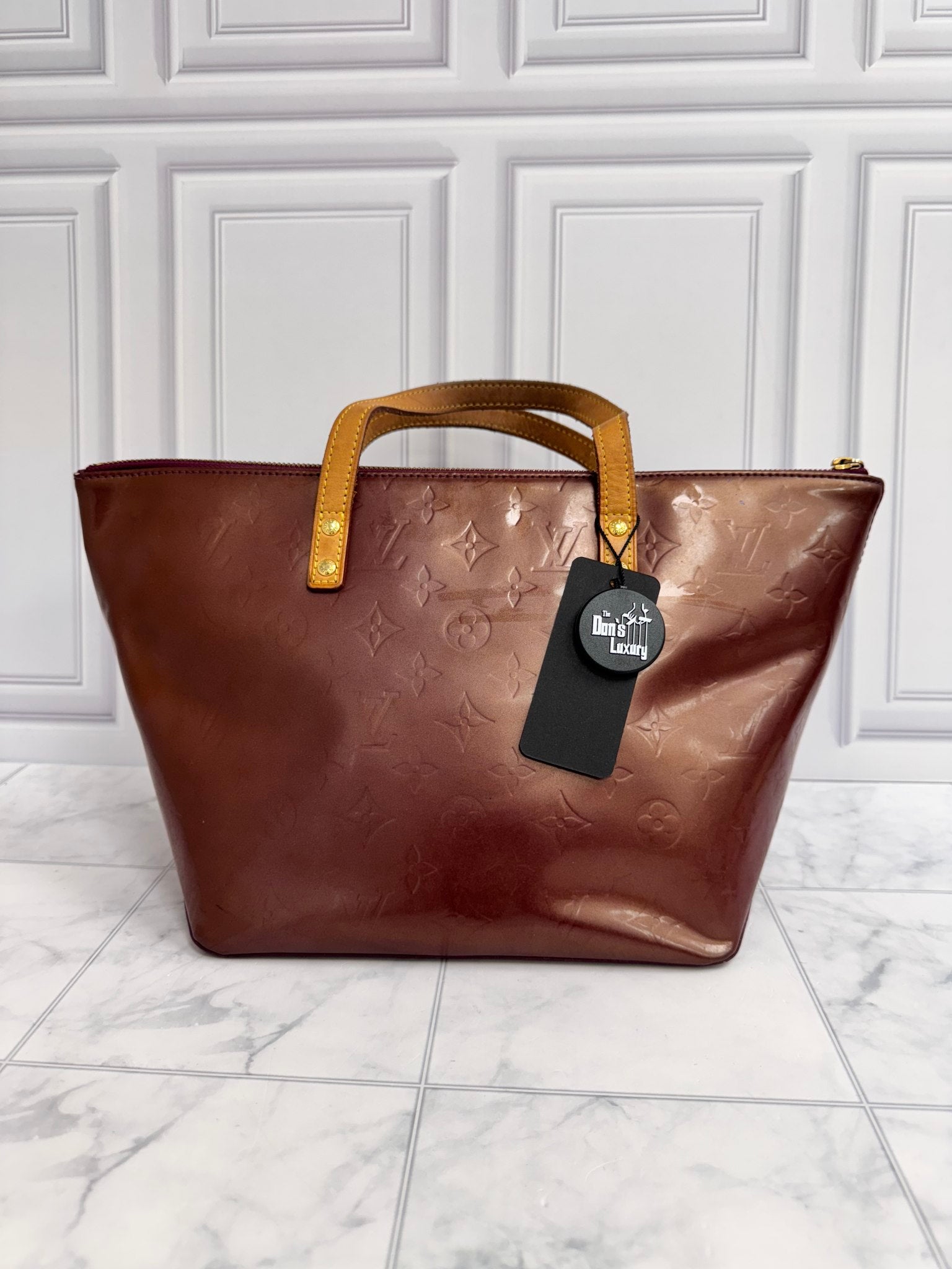 Louis Vuitton Plum Monogram Vernis Bellevue PM