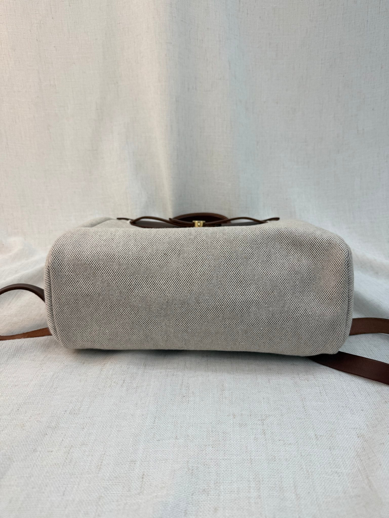 Hermes Tan Canvas Herbag Backpack