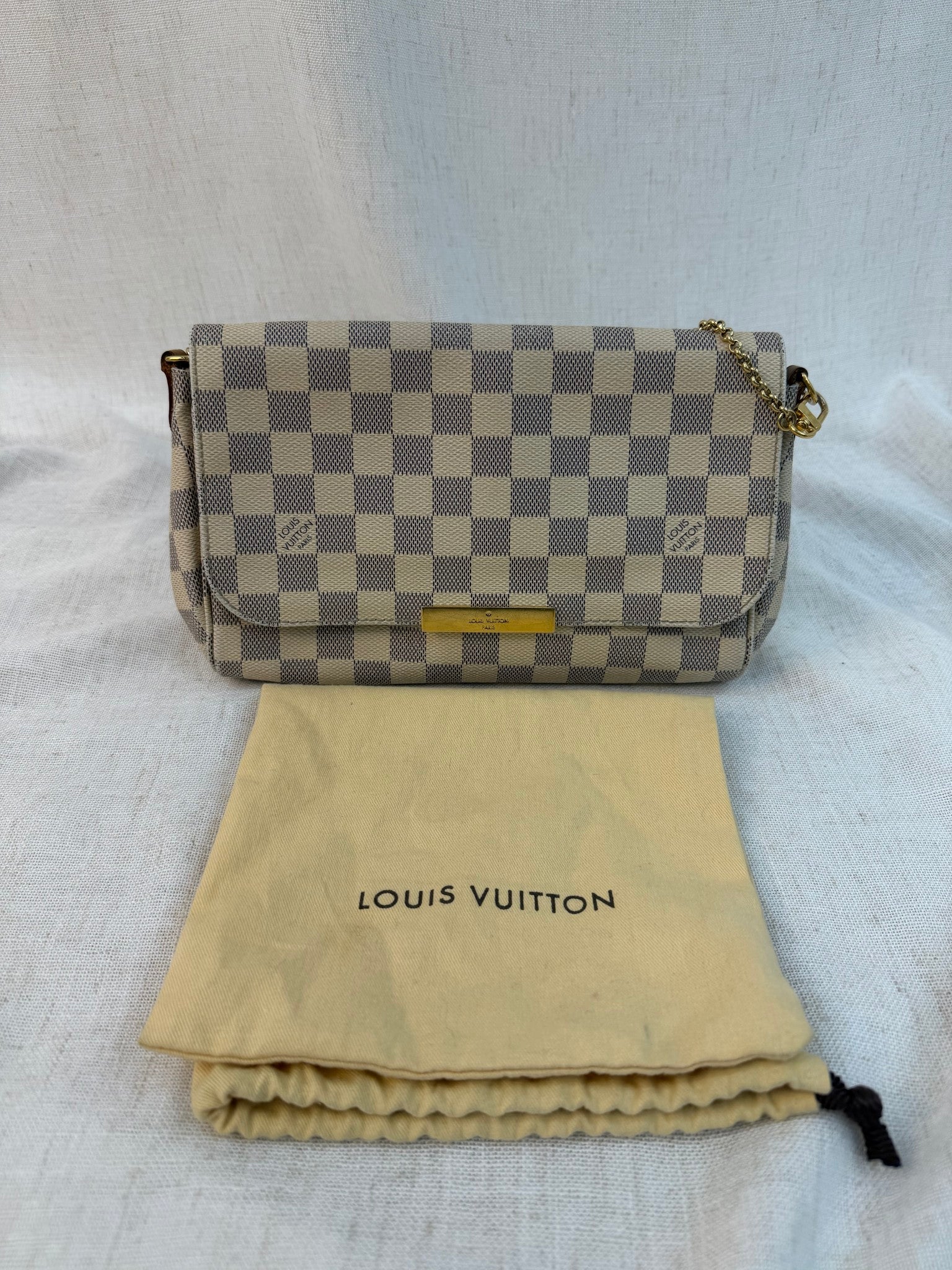 Louis Vuitton Damier Azur Favorite MM Shoulder Bag