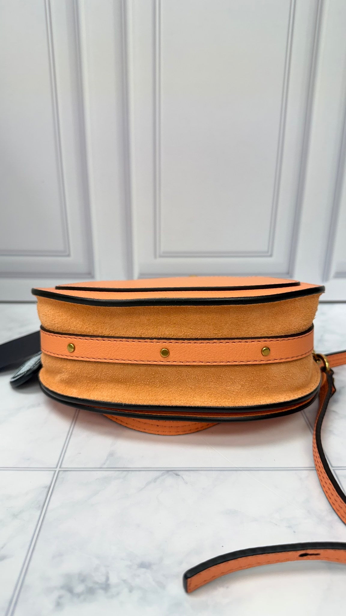 LIKE NEW - Chloe Coral Leather Small Nile Bracelet Bag