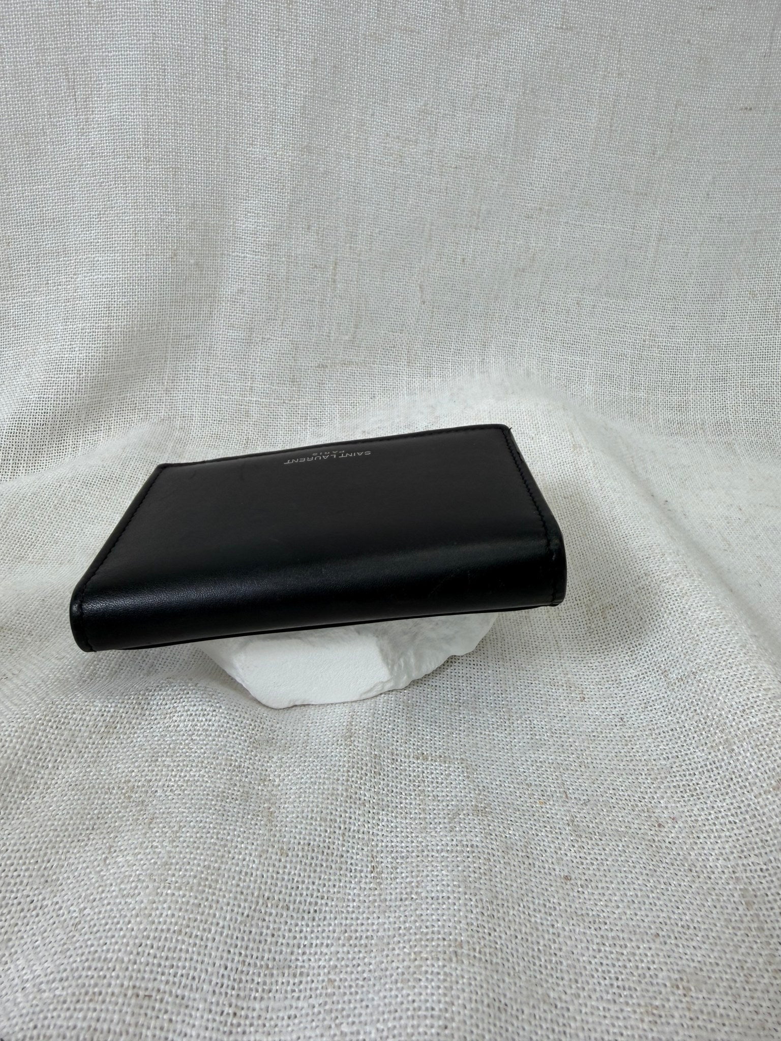 Saint Laurent YSL Black Leather Bifold Wallet