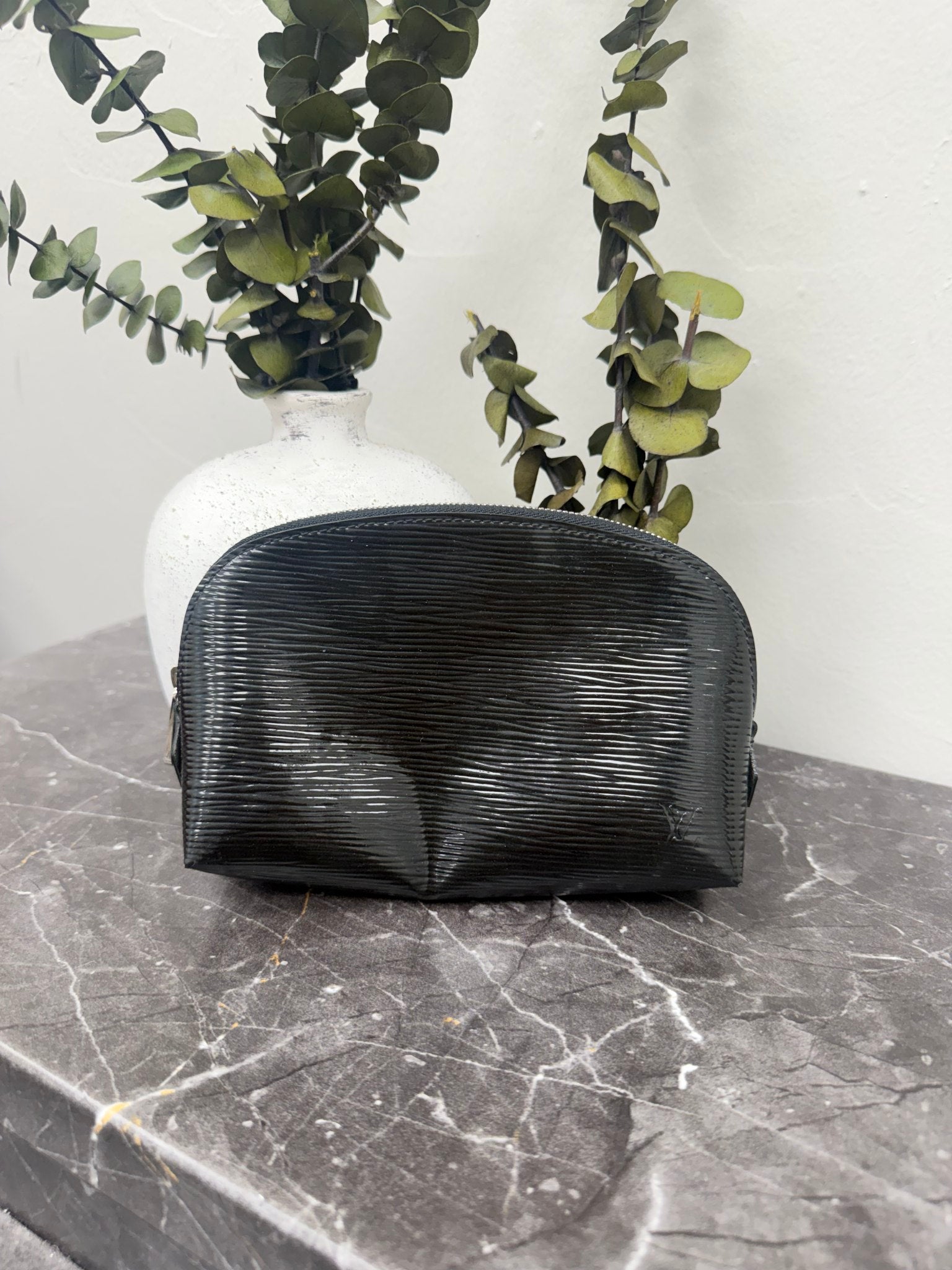 Louis Vuitton Black Epi Leather Cosmetic Pouch