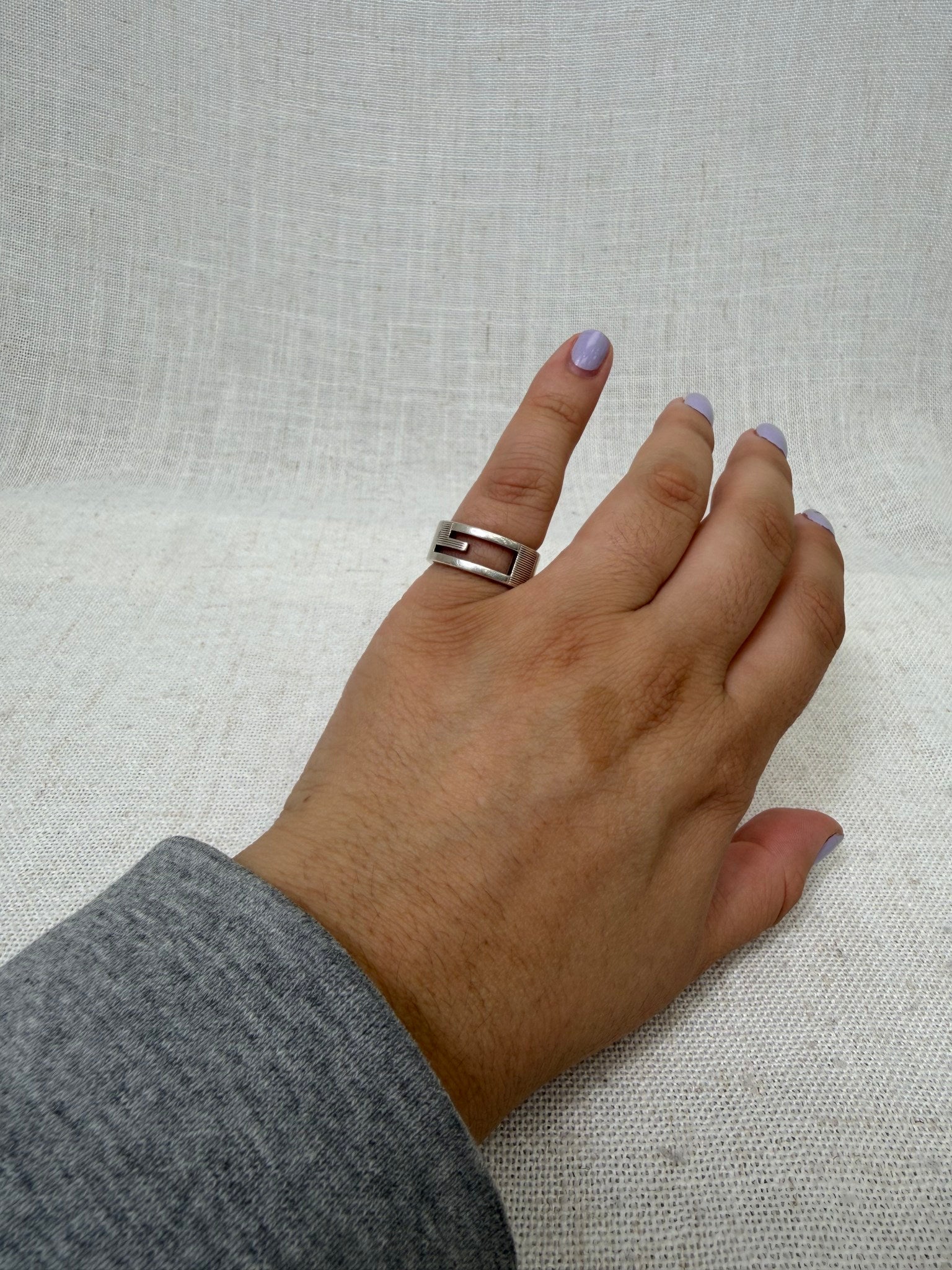 Gucci Sterling Silver Cutout Ring