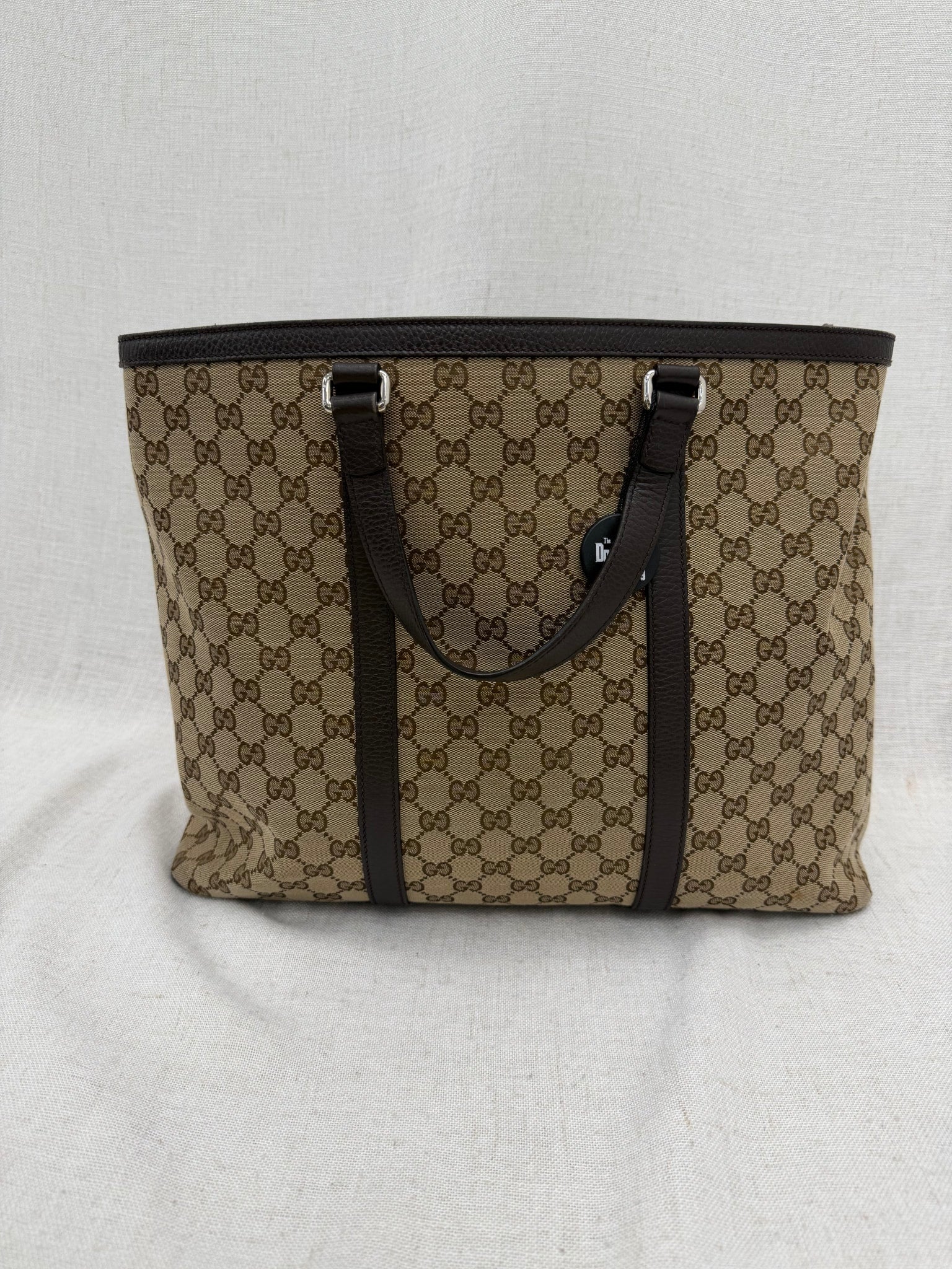Gucci Brown GG Canvas & Leather Large 2Way Tote