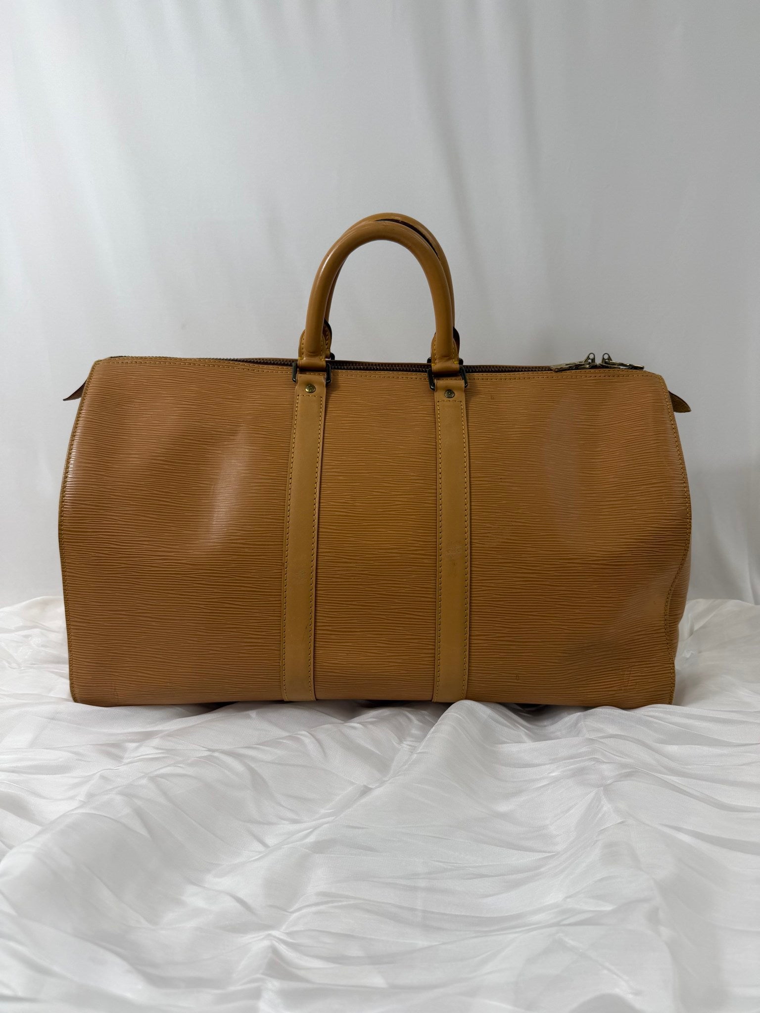 Louis Vuitton Tan Epi Leather Keepall 45