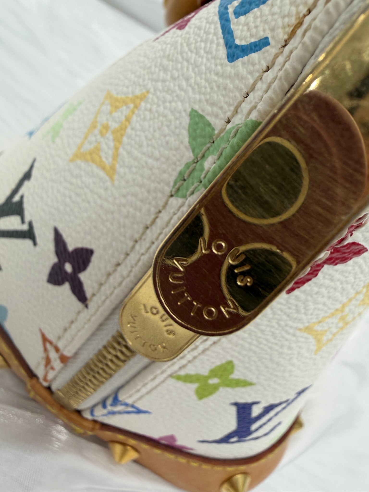 Louis Vuitton White Multicolore Monogram Alma PM