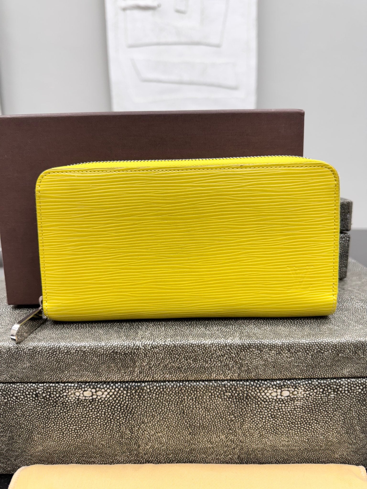 Louis Vuitton Yellow Epi Zippy Wallet