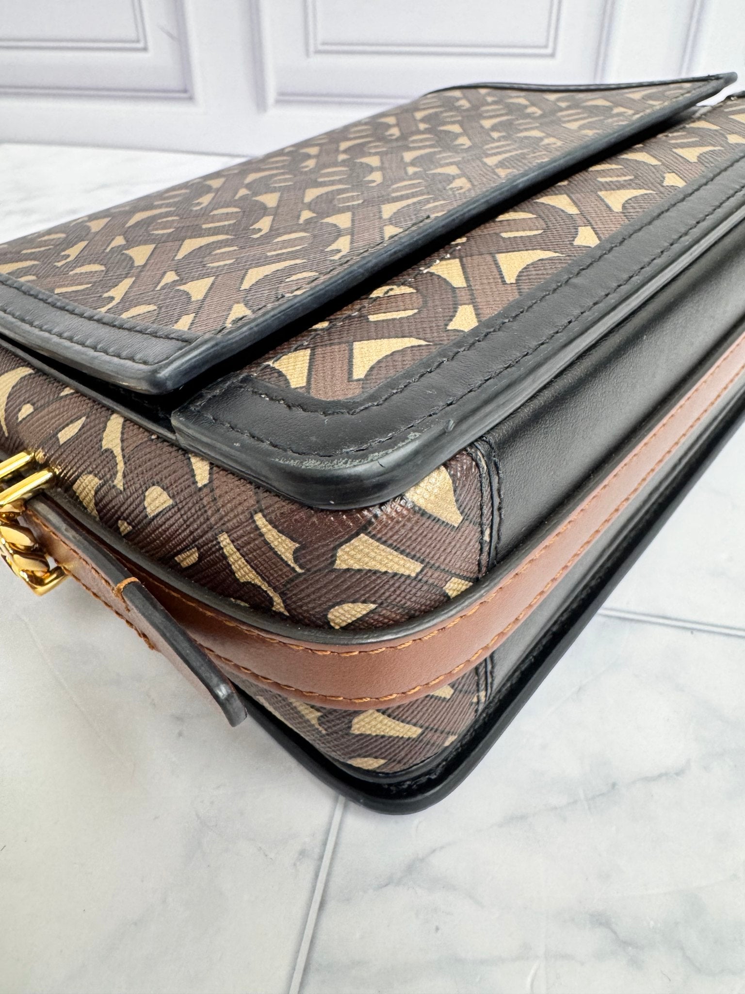 Burberry Brown TB Monogram Crossbody Bag