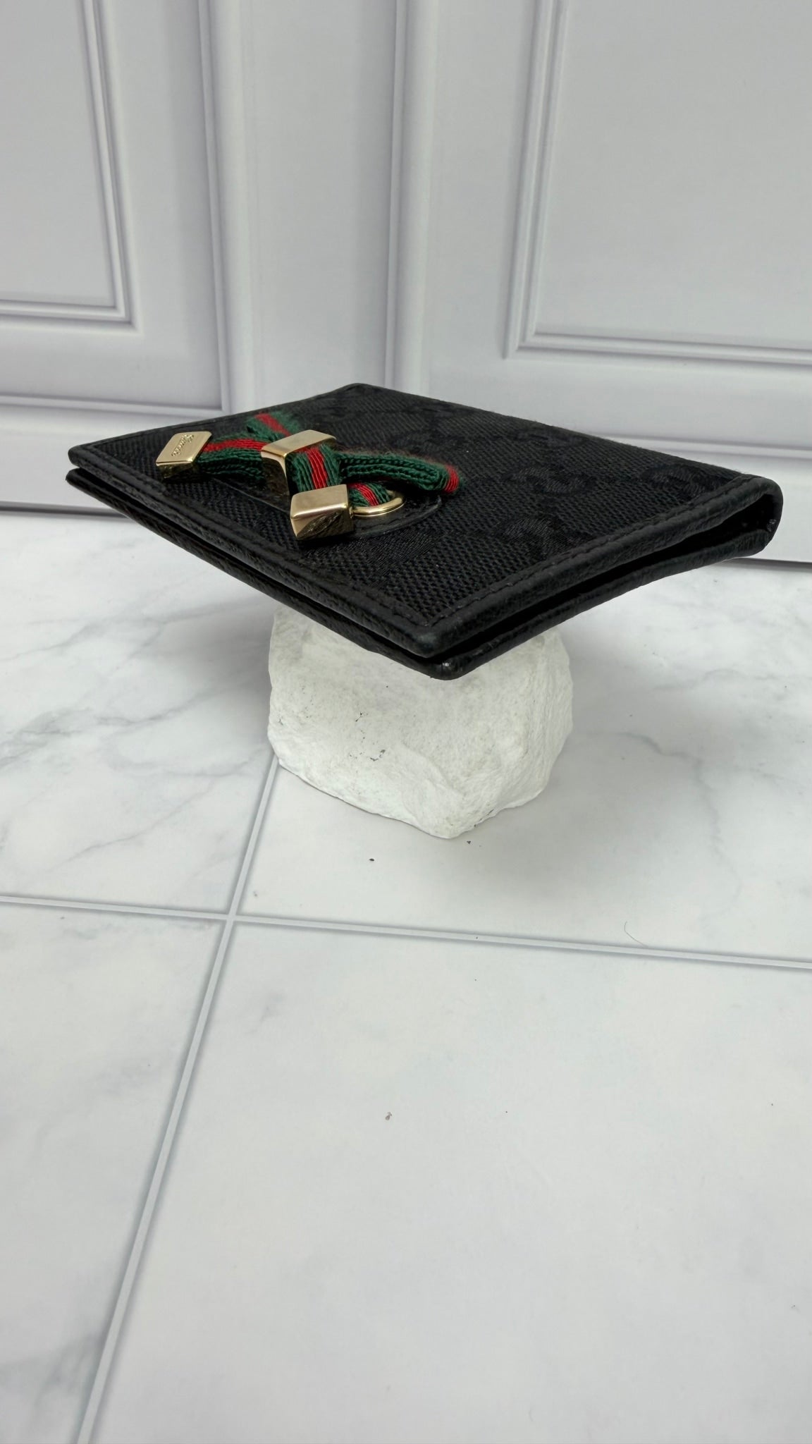 Gucci Black GG Canvas Princy Card Holder