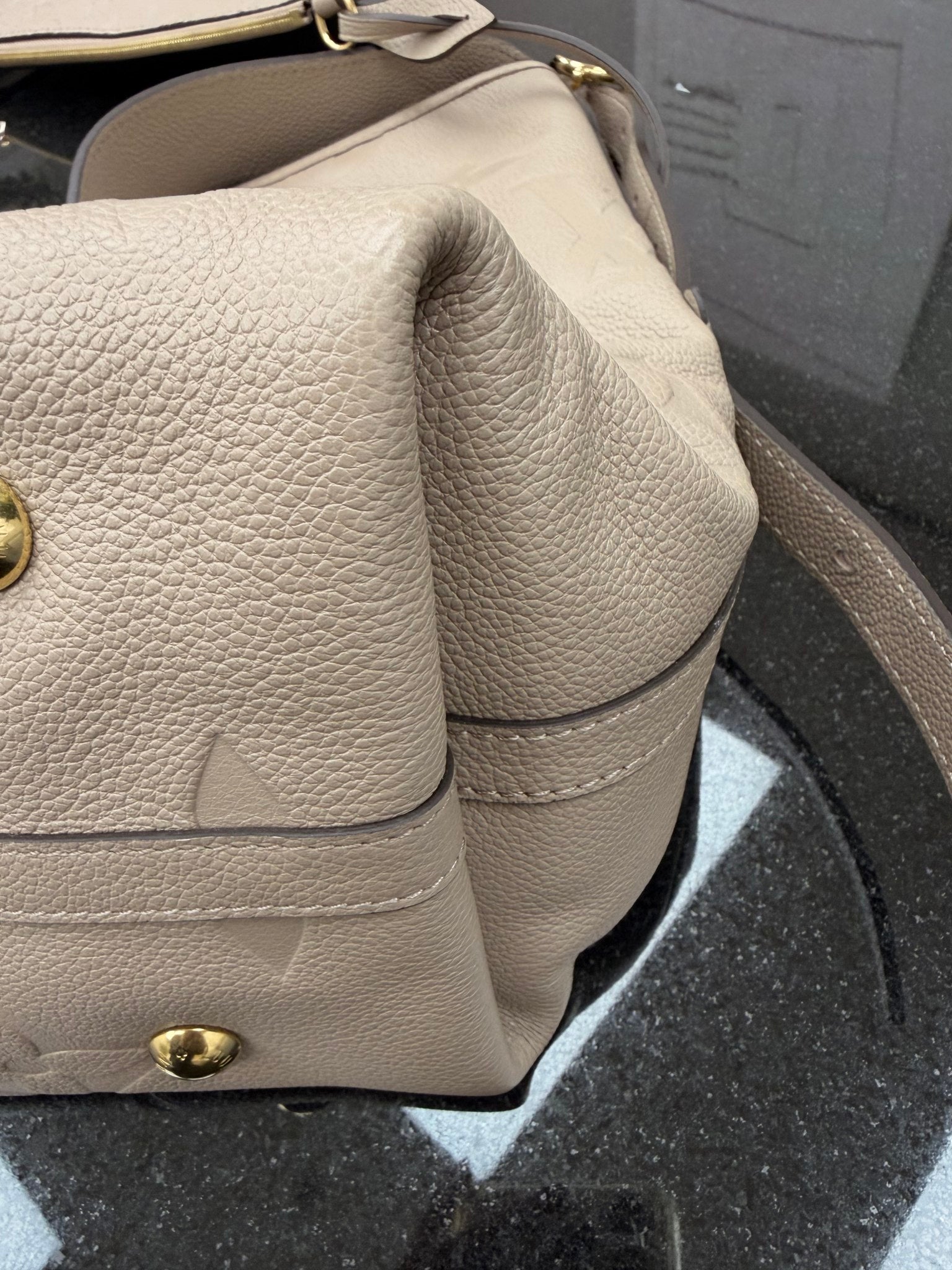 BRAND NEW Louis Vuitton Turtledove Empreinte Leather Carryall MM