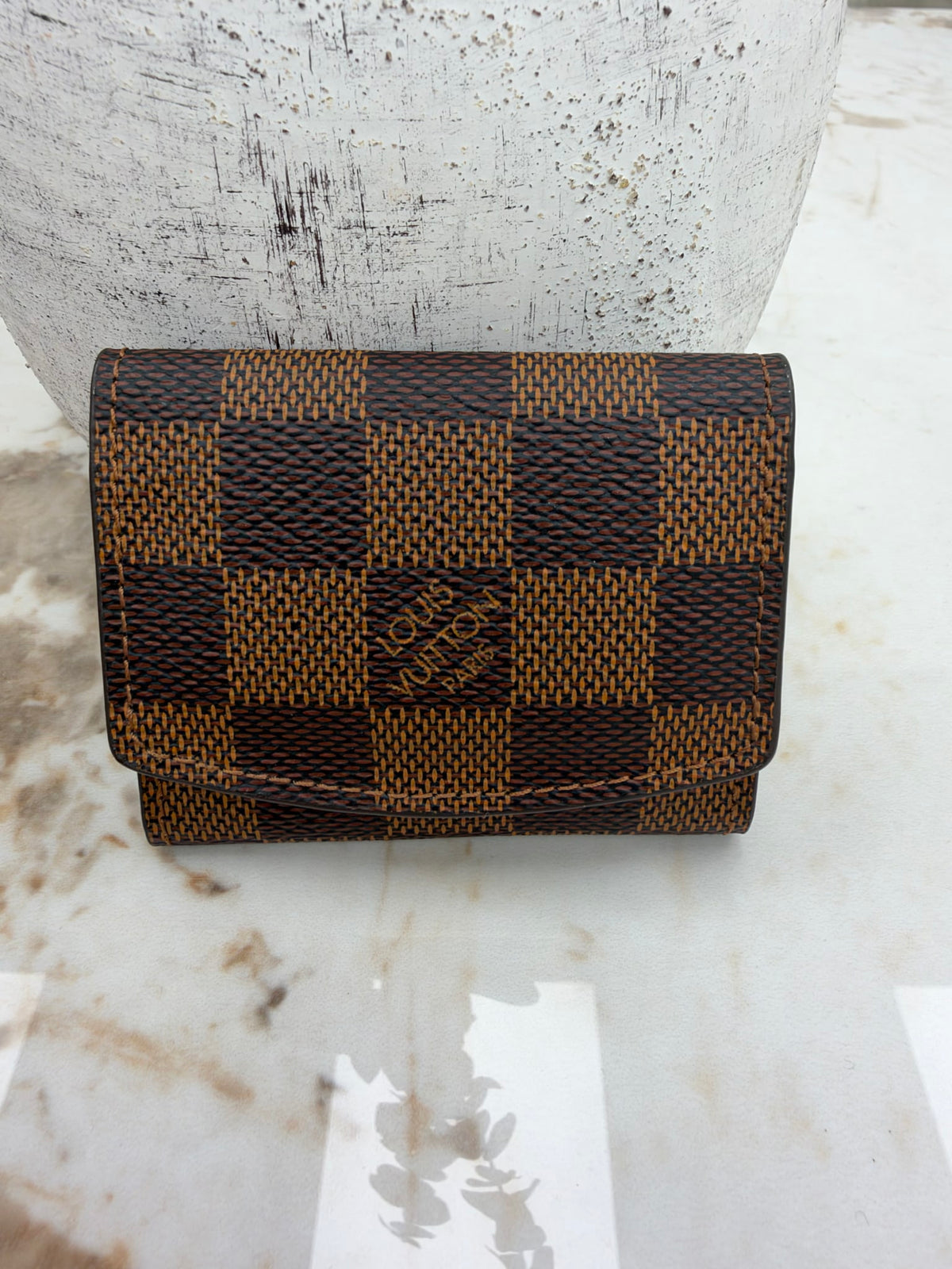 LIKE NEW - Louis Vuitton Damier Ebene Cufflinks Case