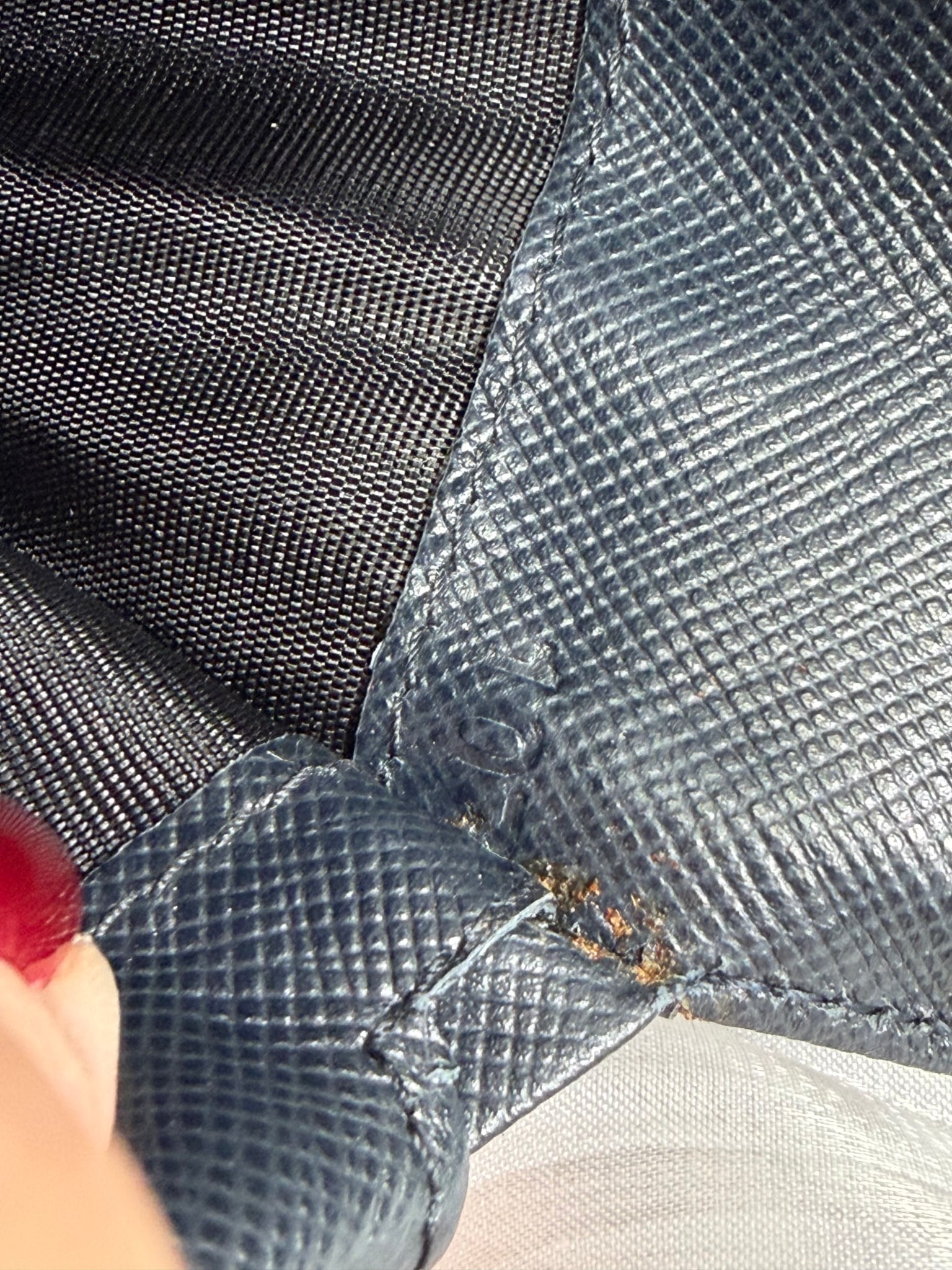 Prada Dark Navy Nylon Compact Wallet