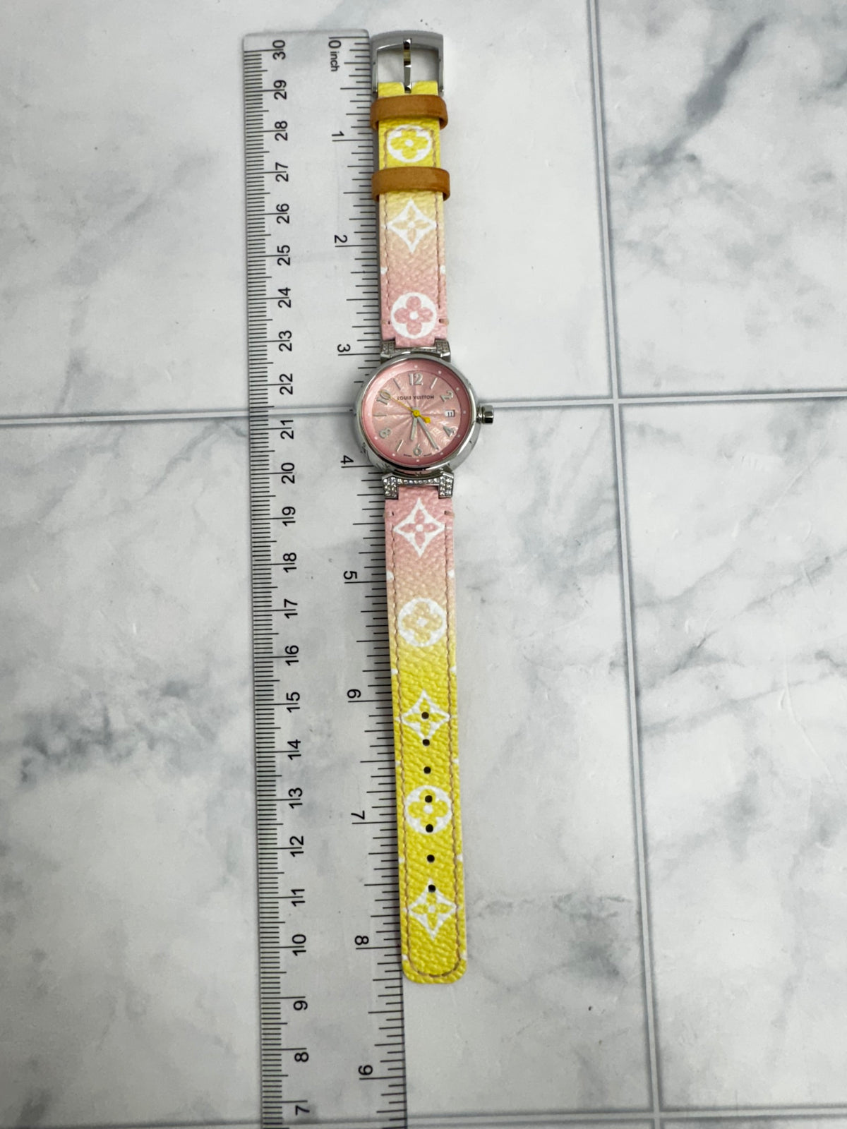 LIKE NEW - Louis Vuitton Monogram By The Pool Watch 28mm