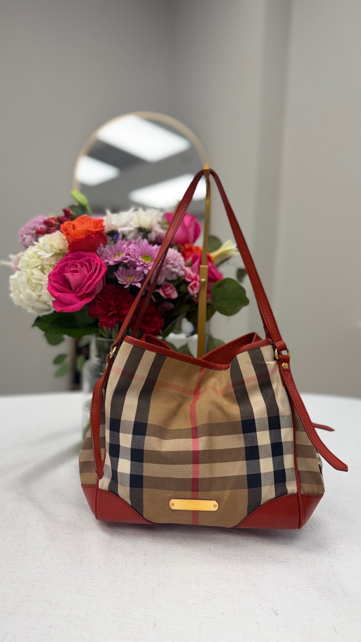 Burberry House Check Canvas Canterbury Small Tote Bag