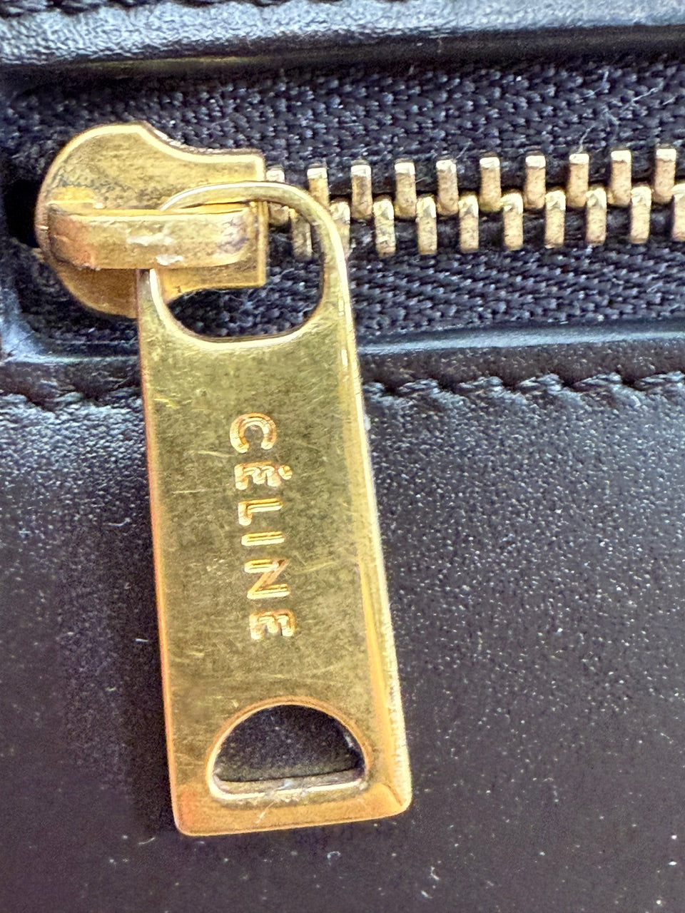 Celine Tricolor Leather Trapeze 2Way Bag