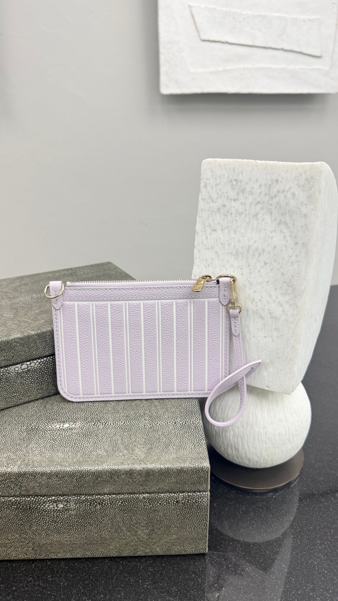 Louis Vuitton Lilac Leather Neverfull Inside Out BB Pochette