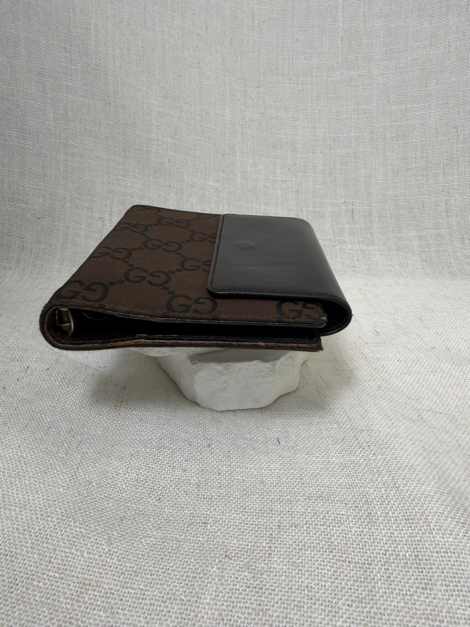 Gucci Brown Canvas Passport Agenda Cover