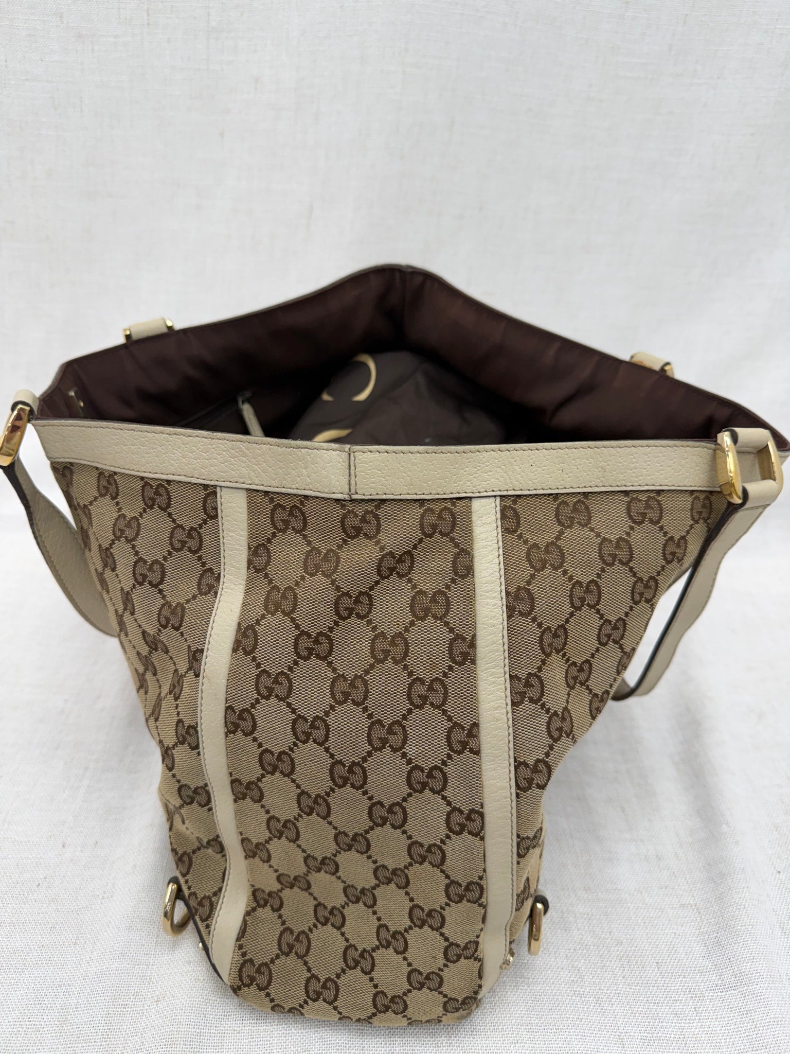 Gucci Tan GG Canvas Abby Tote Bag