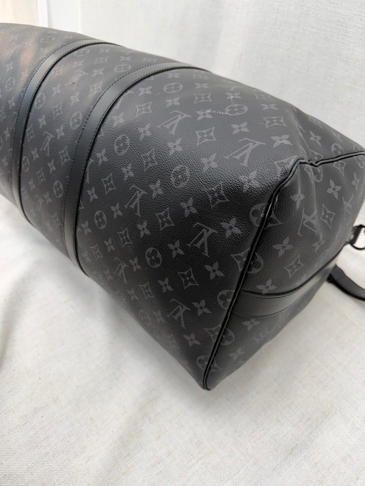 Louis Vuitton Monogram Eclipse Keepall 55 Bandouliere