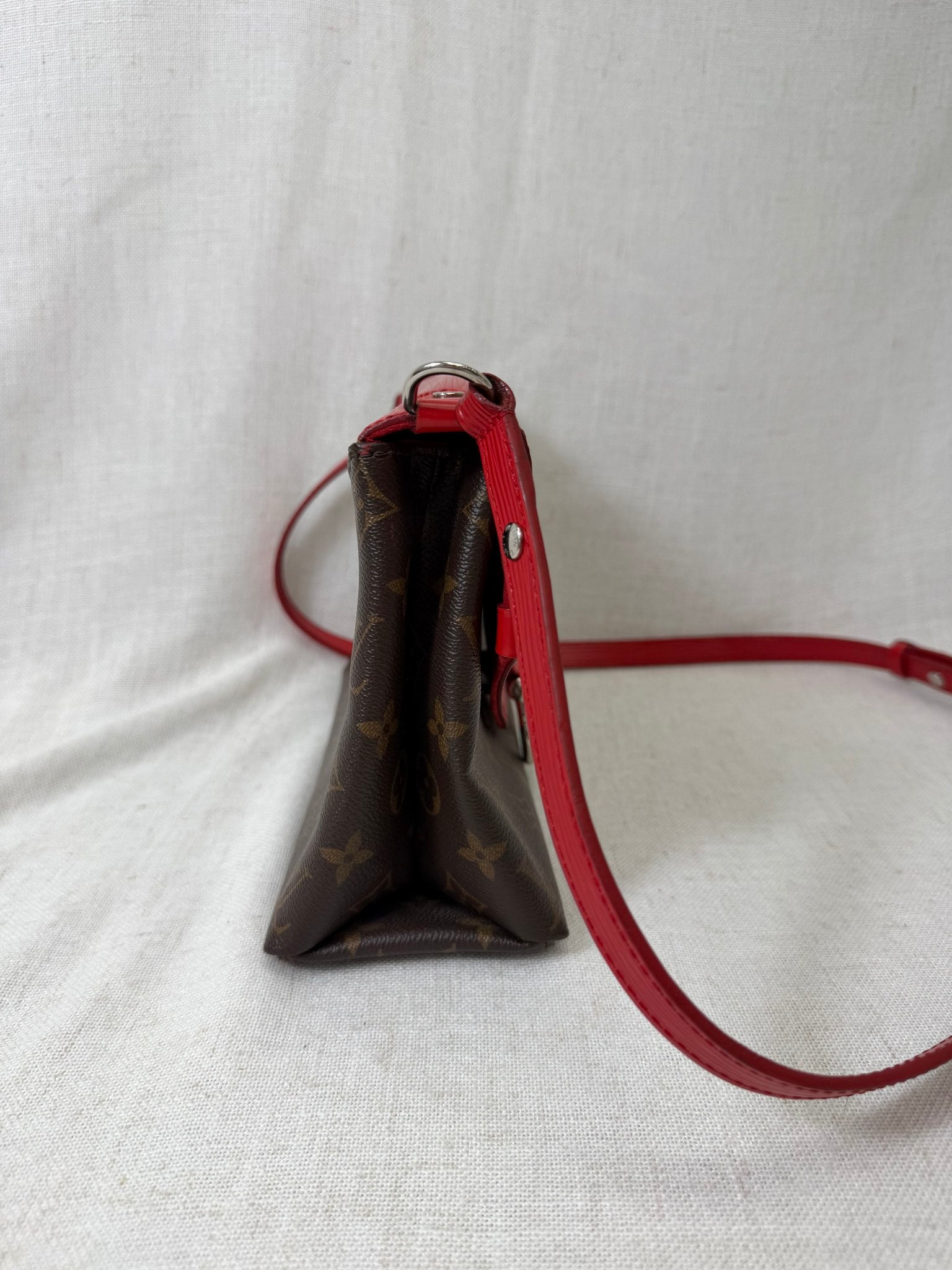 Louis Vuitton Red Epi Leather Monogram Saint Michel Shoulder Bag