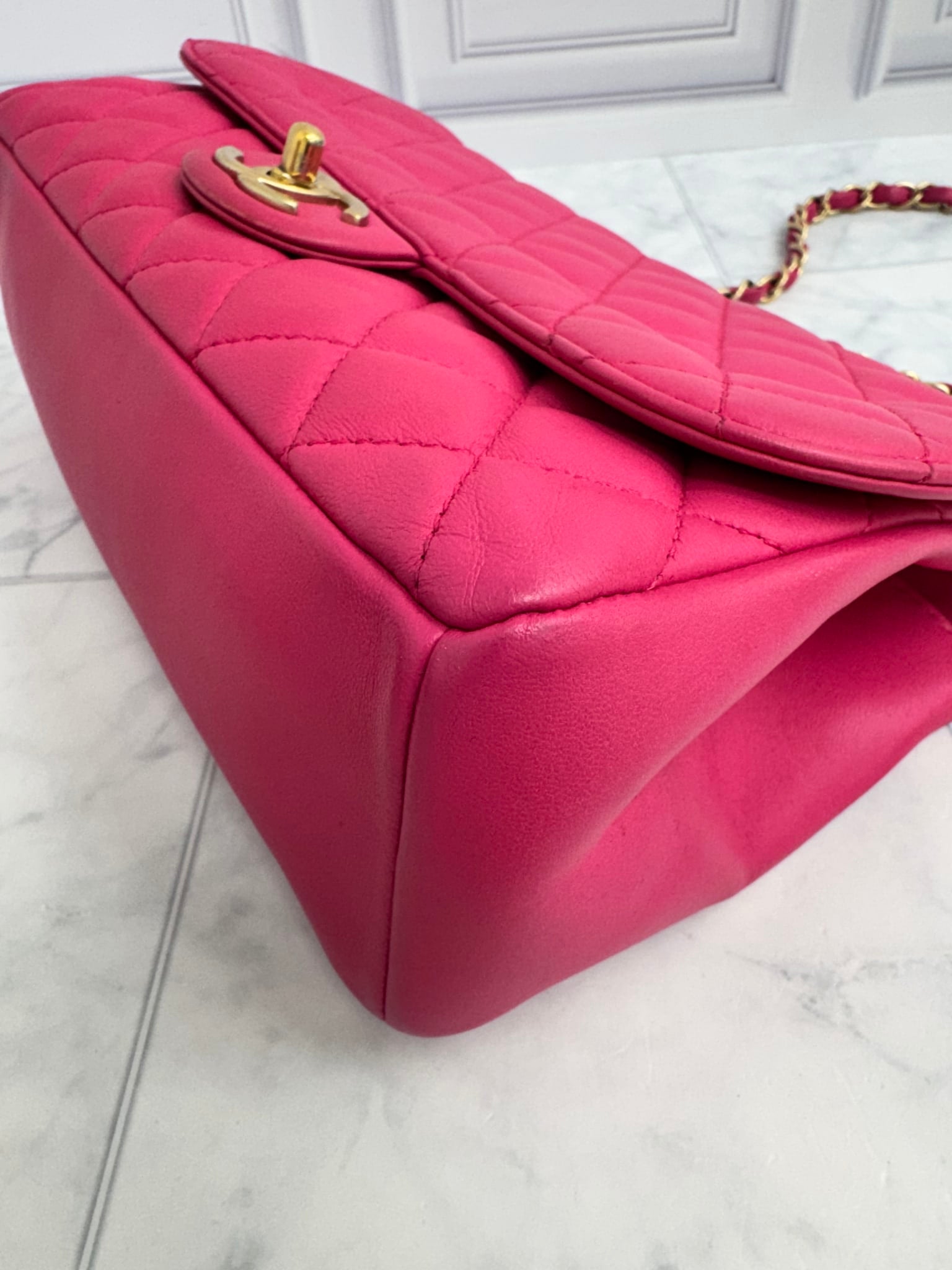 Chanel Pink Quilted Lambskin Mademoiselle Chic Medium Flap Bag