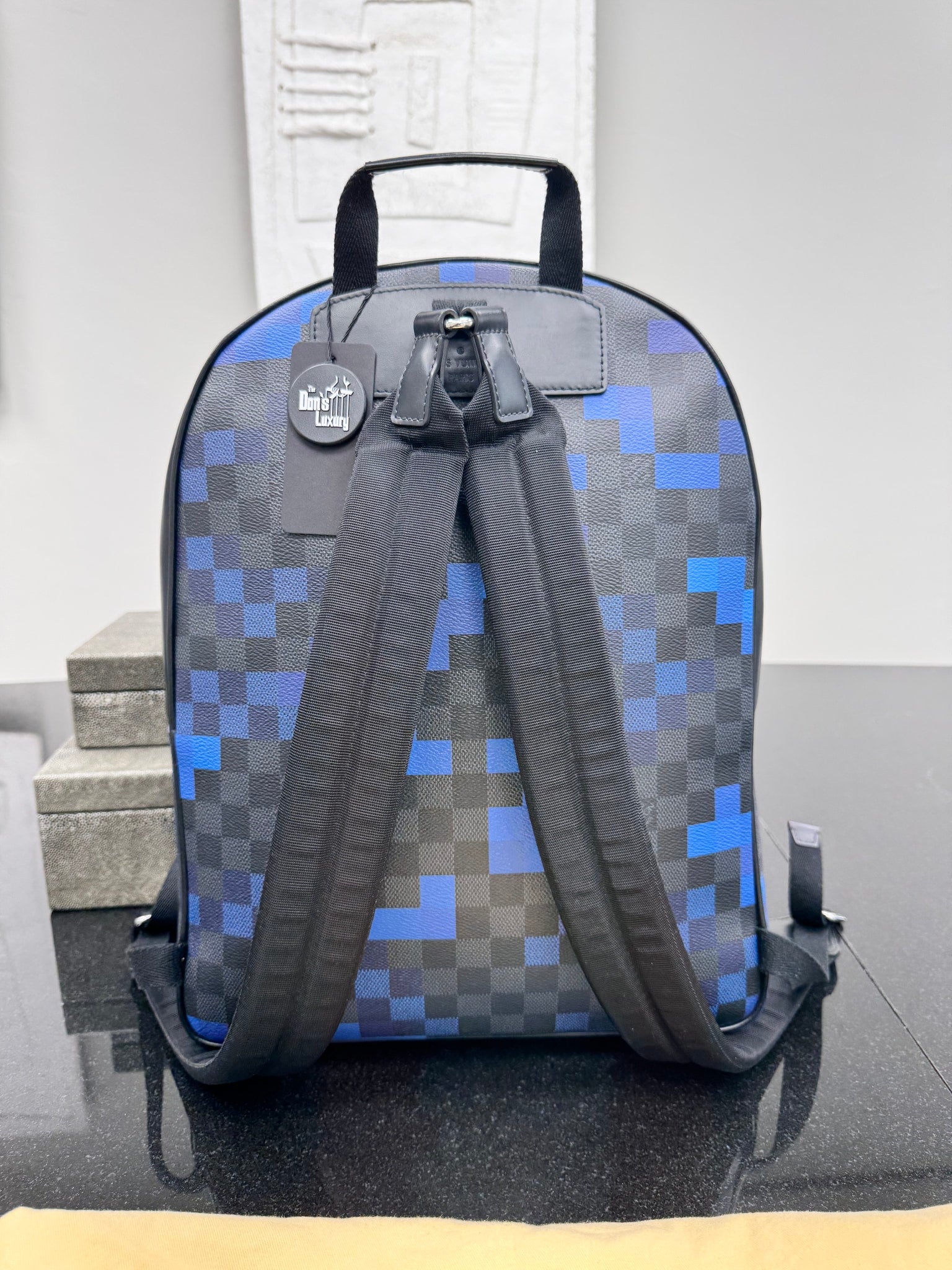 Louis Vuitton Damier Graphite Blue Pixel Josh Backpack