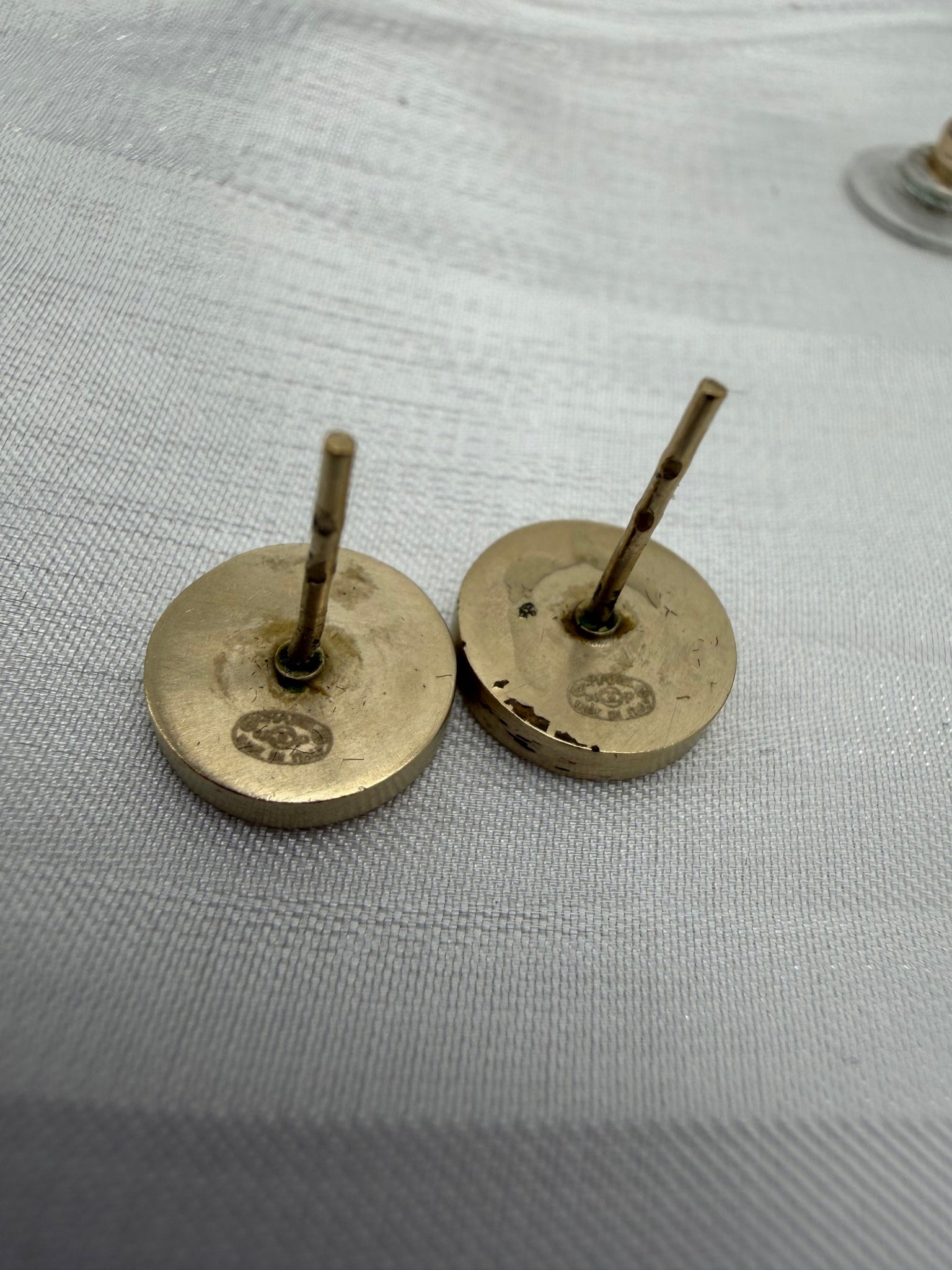 Chanel Vintage Pink Camellia Flower Earrings