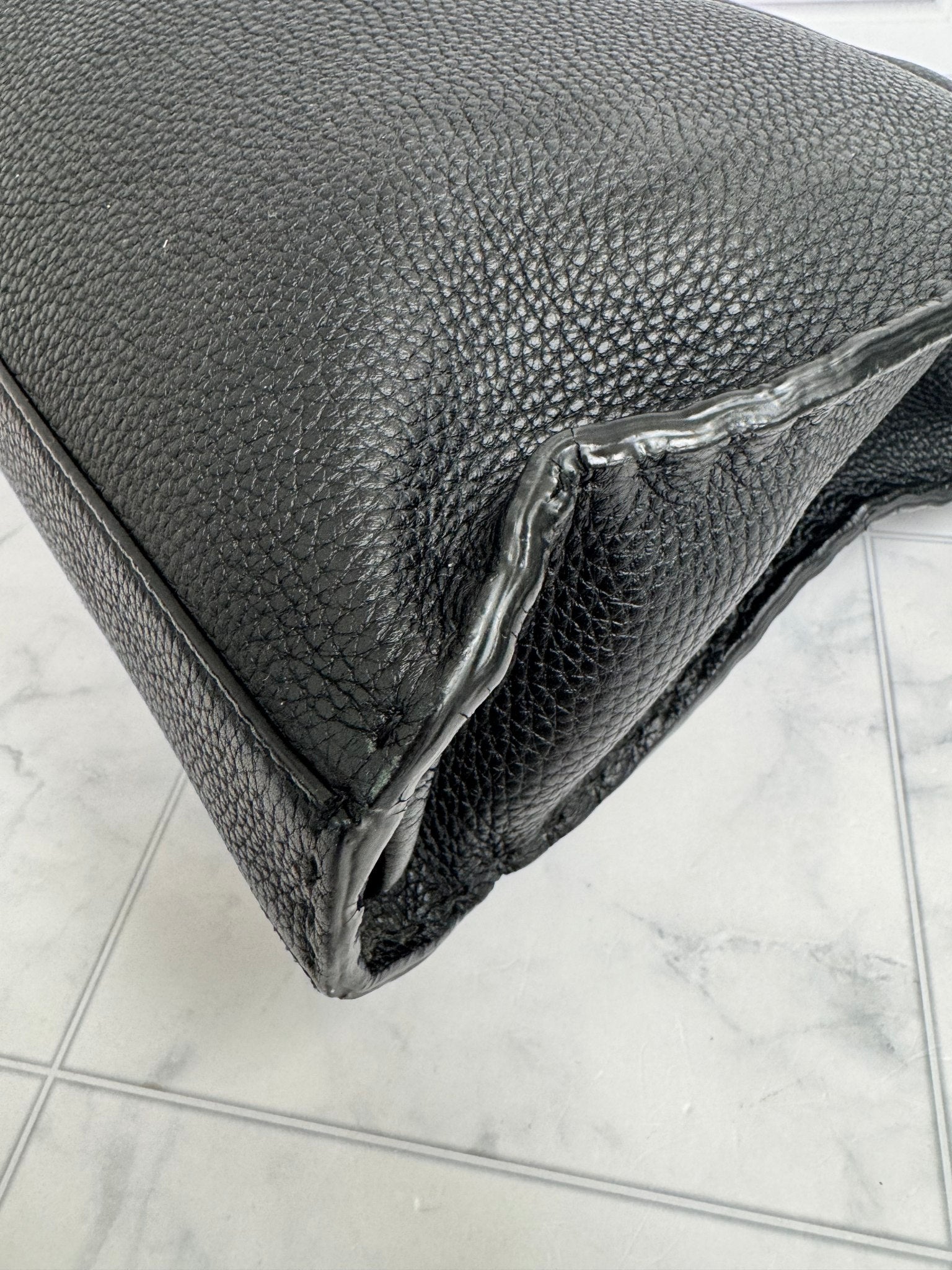 Fendi Black Grained Leather 2Way Bag