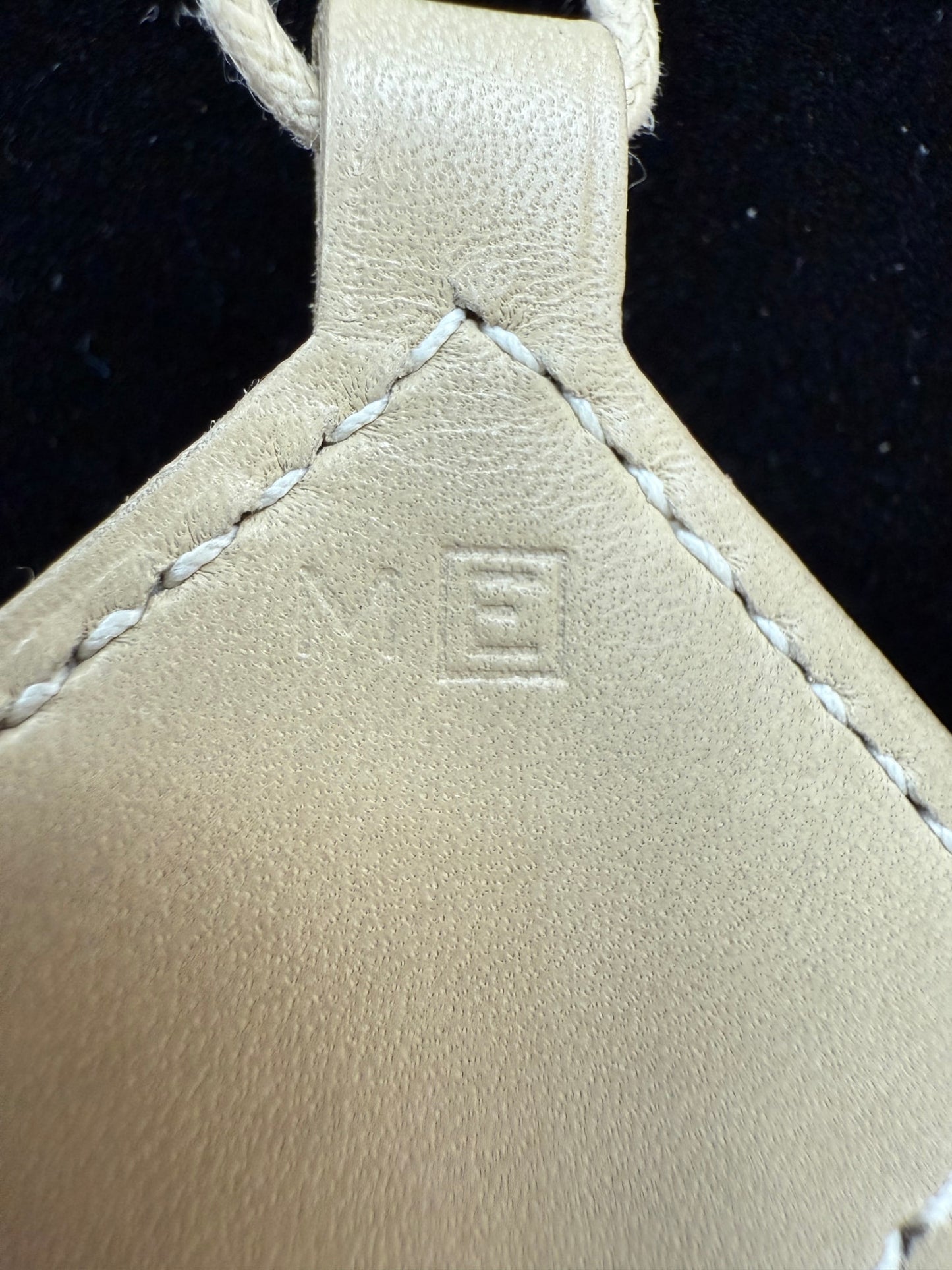 Hermes Tan Leather Pendant Necklace