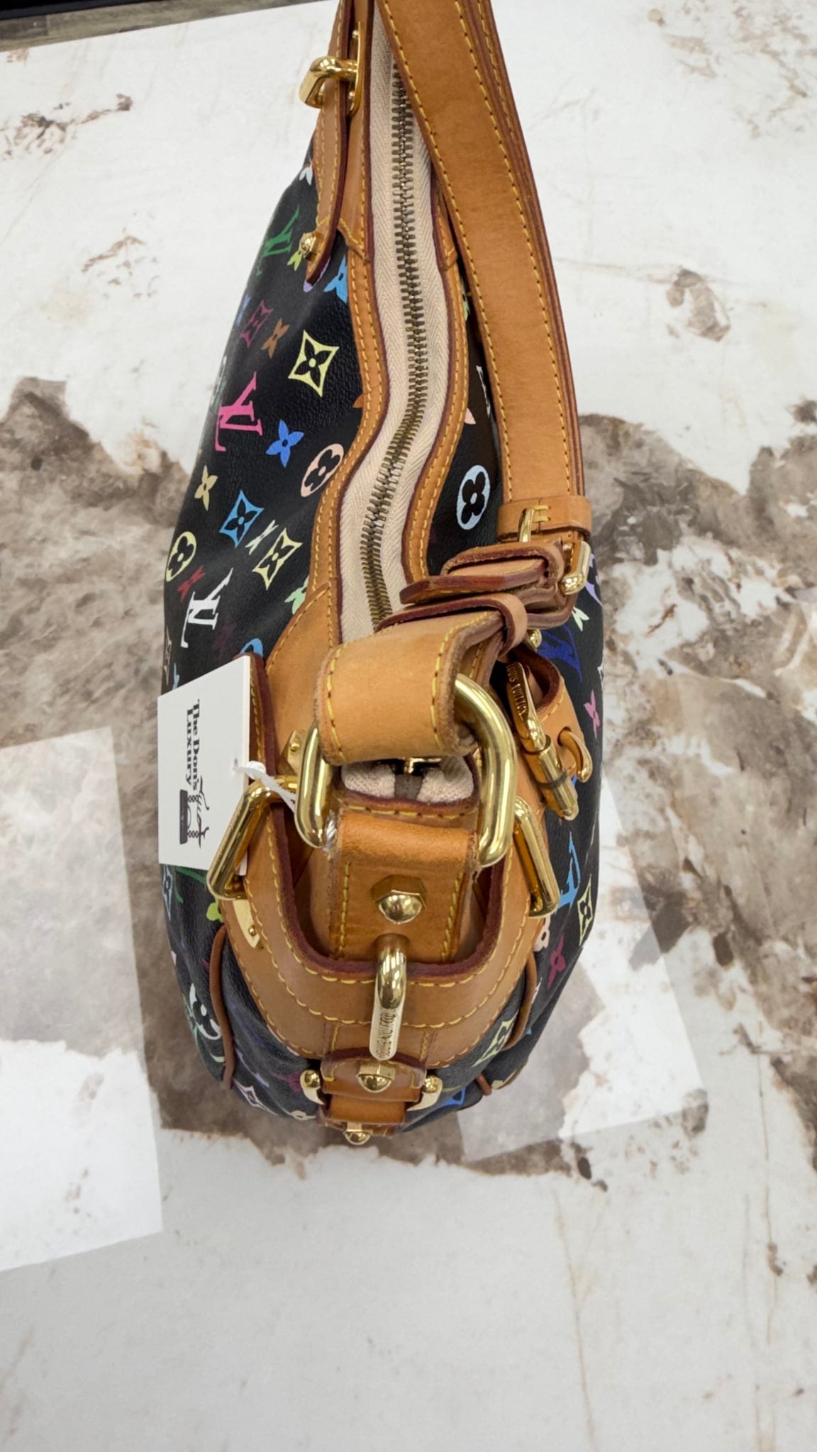 Louis Vuitton Black Multicolor Monogram Greta Shoulder Bag