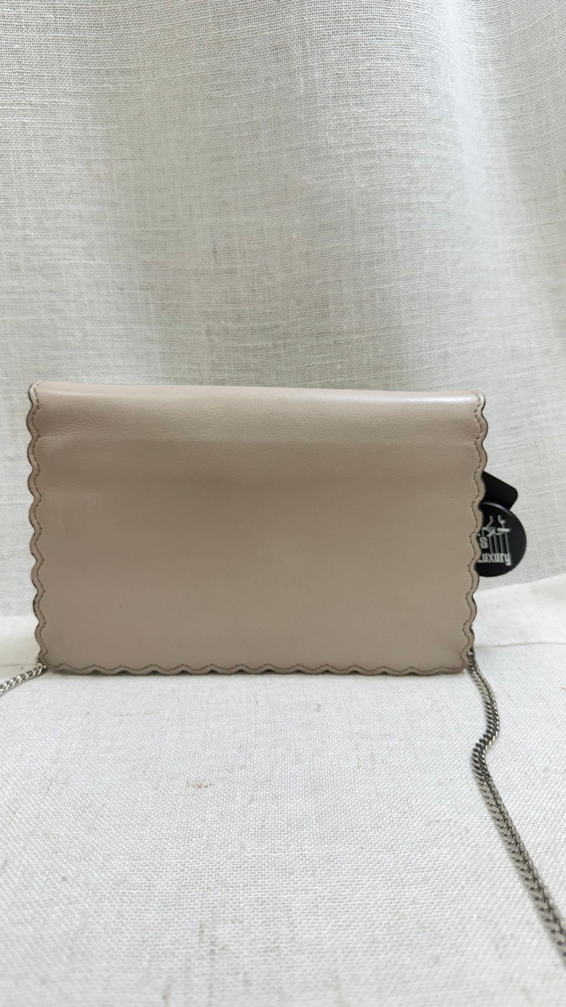 Fendi Grey Leather Hypnoteyes Wallet On Chain