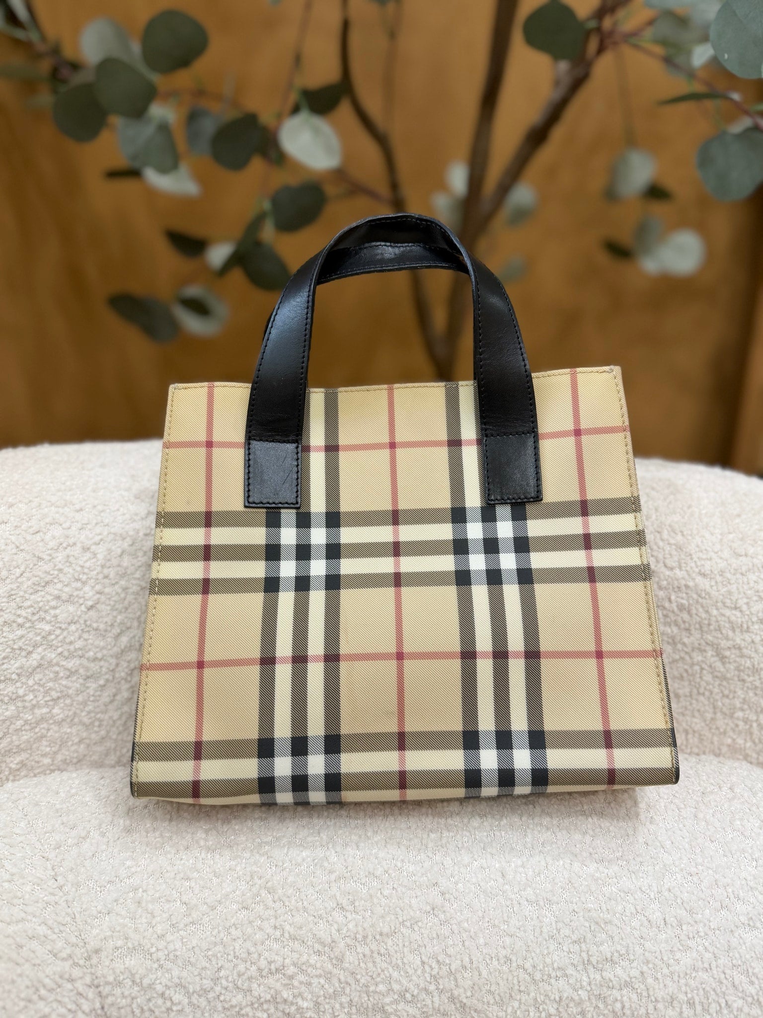 Burberry Beige Nova Check Tote Bag