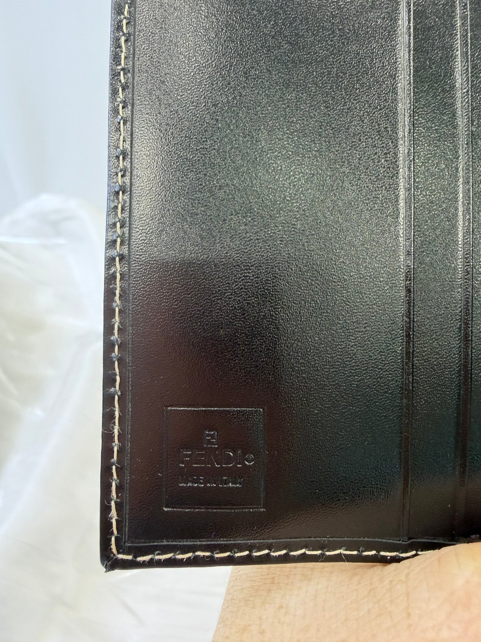 Fendi Black Canvas Zucca Bifold Wallet