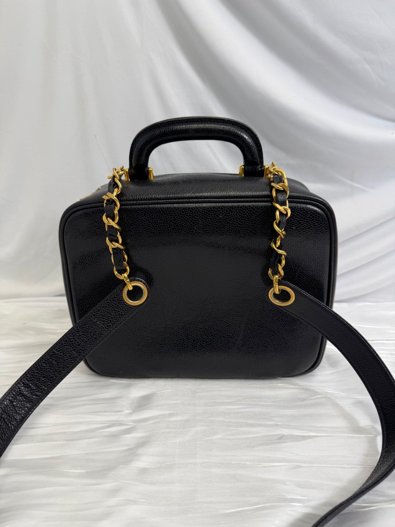 Chanel Black Caviar Large Vanity Case