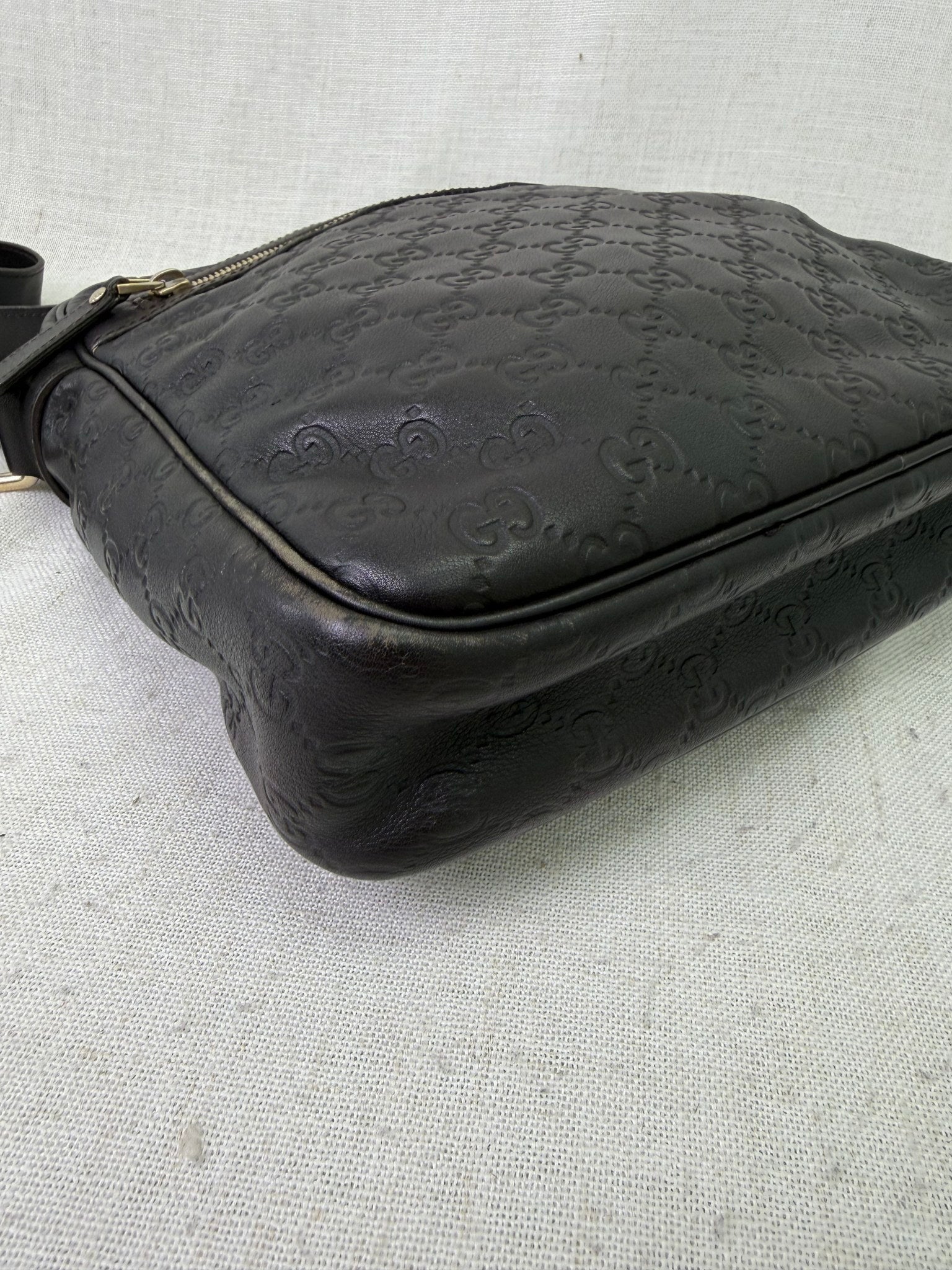 Gucci Dark Brown Guccissima Leather Crossbody Bag