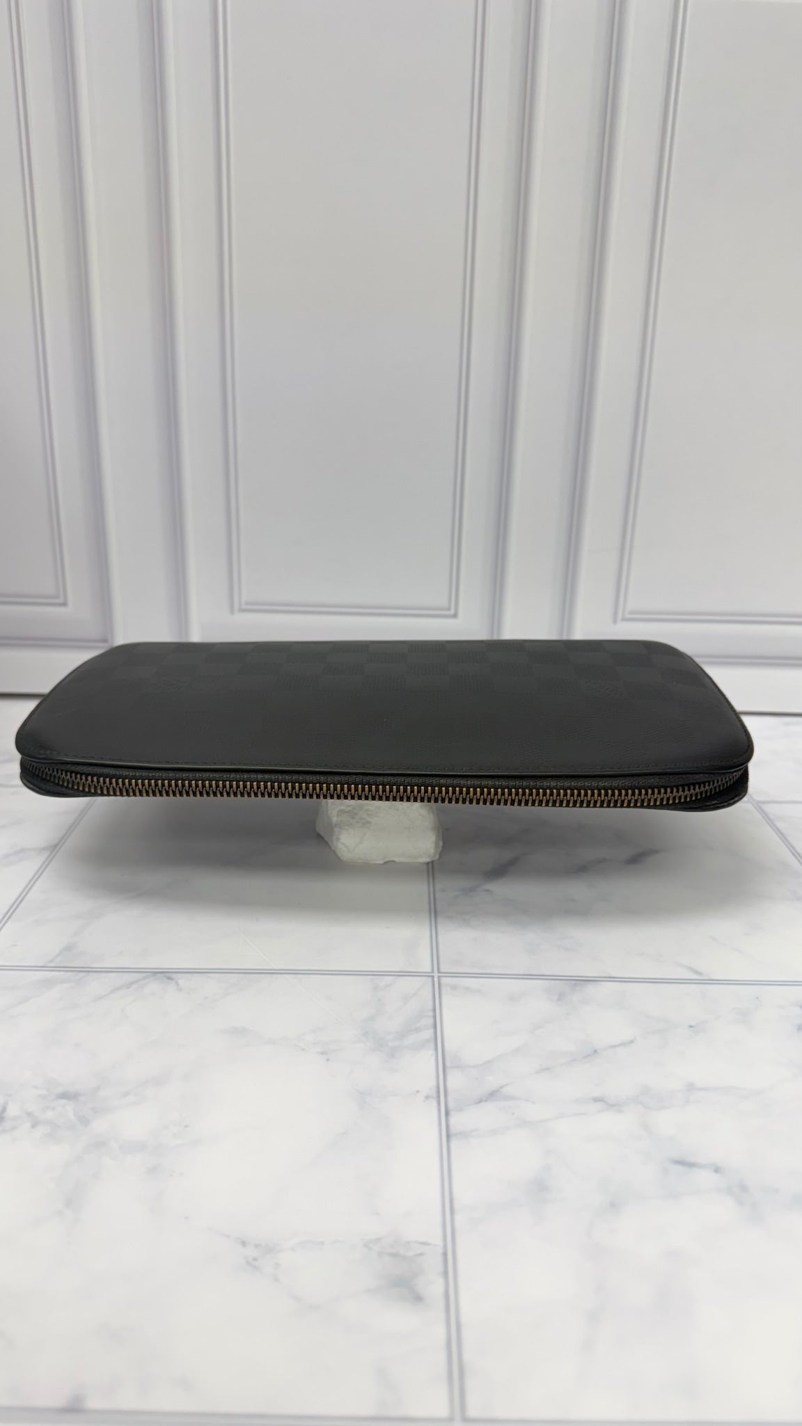 Louis Vuitton Black Damier Infini Embossed Leather Organizer Zippy Wallet