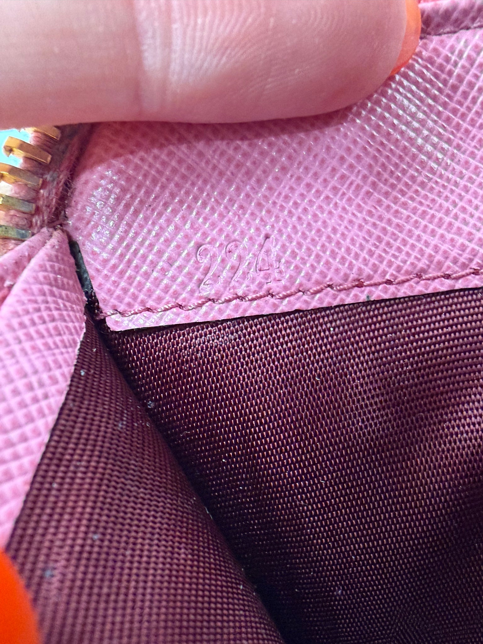 Prada Pink Saffiano Leather XL Zippy Wallet