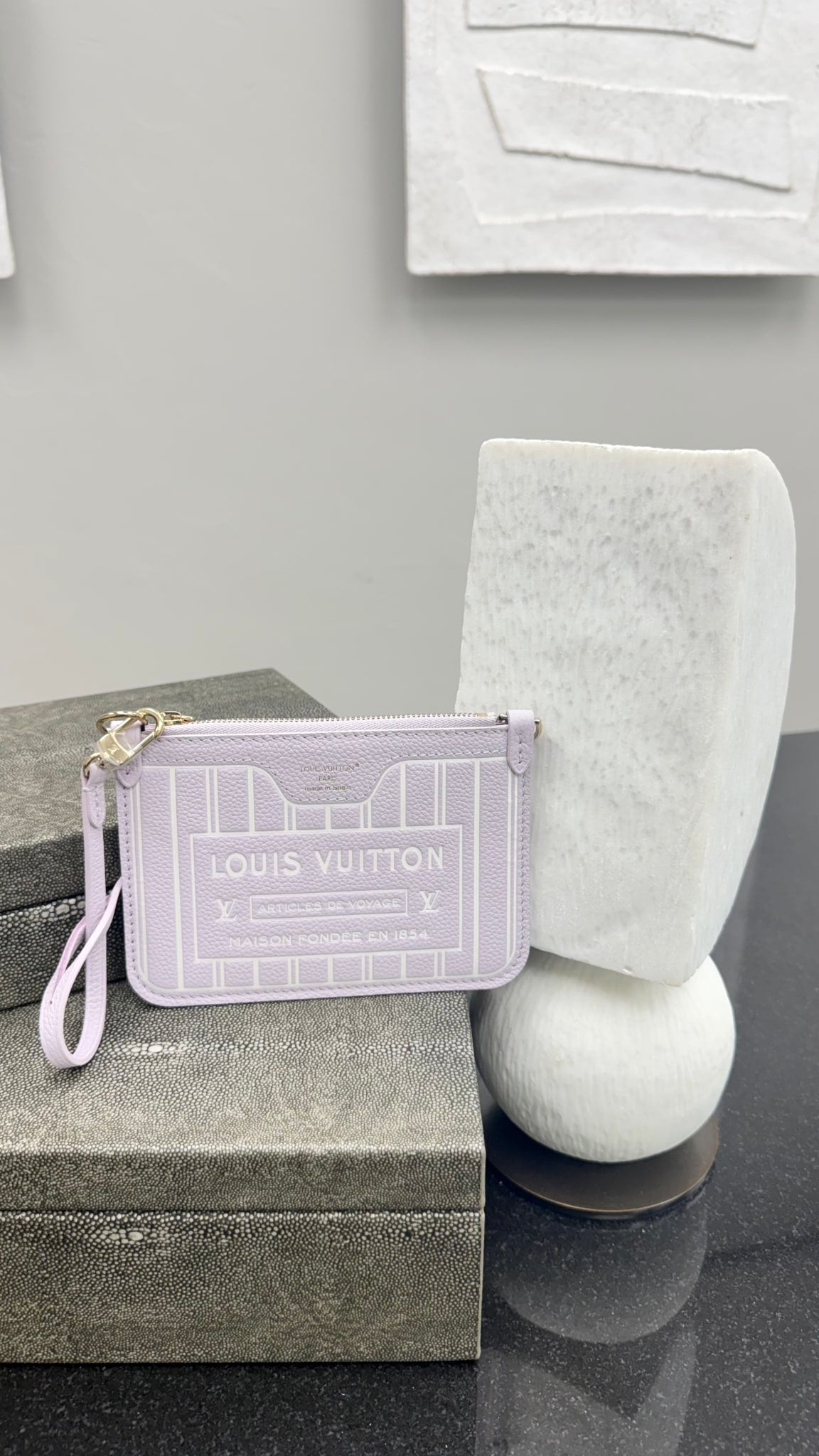 Louis Vuitton Lilac Leather Neverfull Inside Out BB Pochette