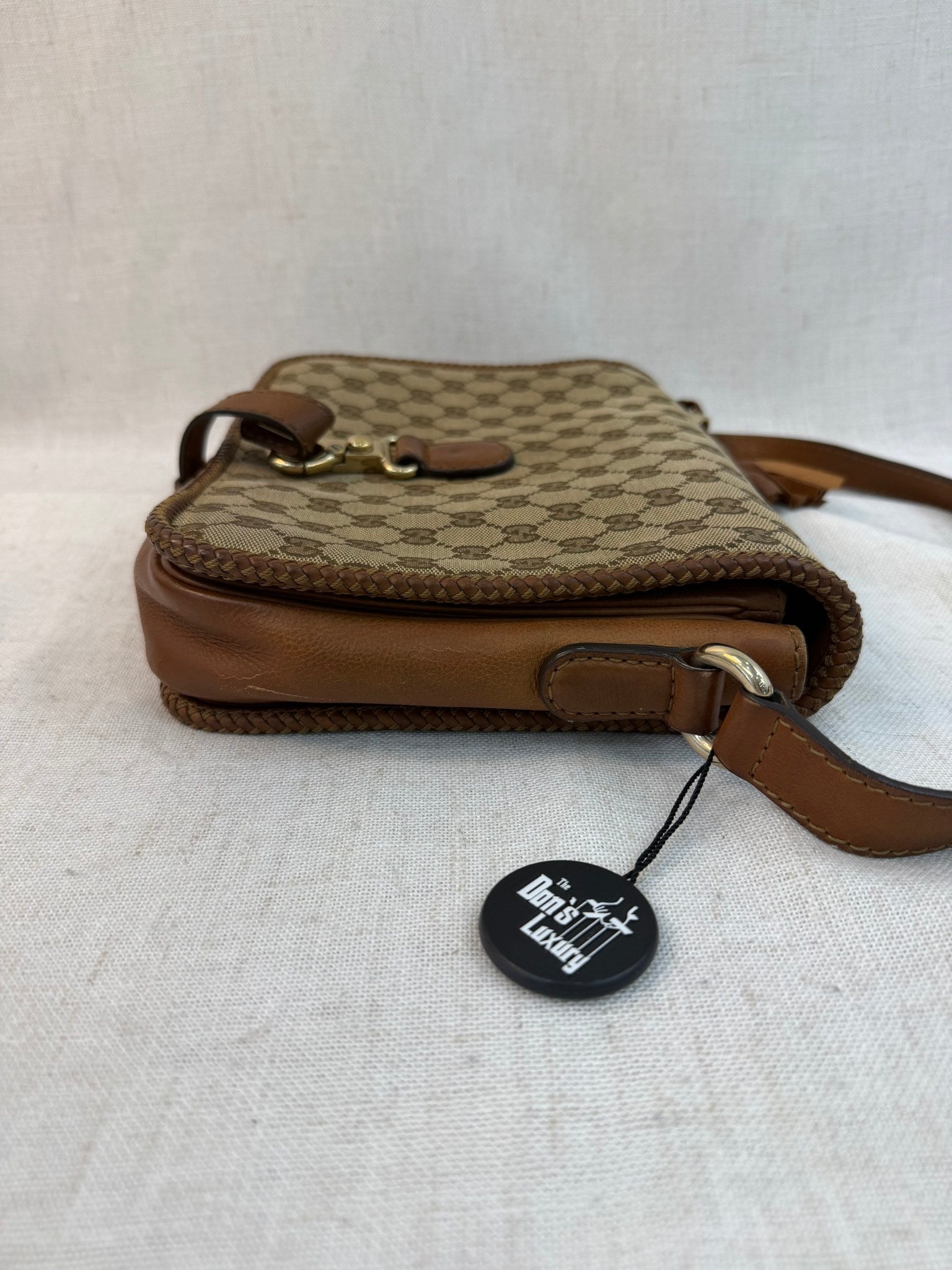 Gucci Brown GG Canvas Print Messenger Bag