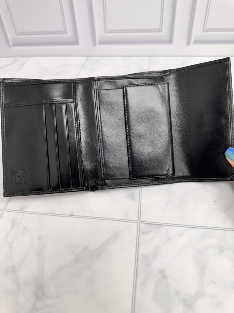 Fendi Grey And Black Zucca Canvas Compact Wallet