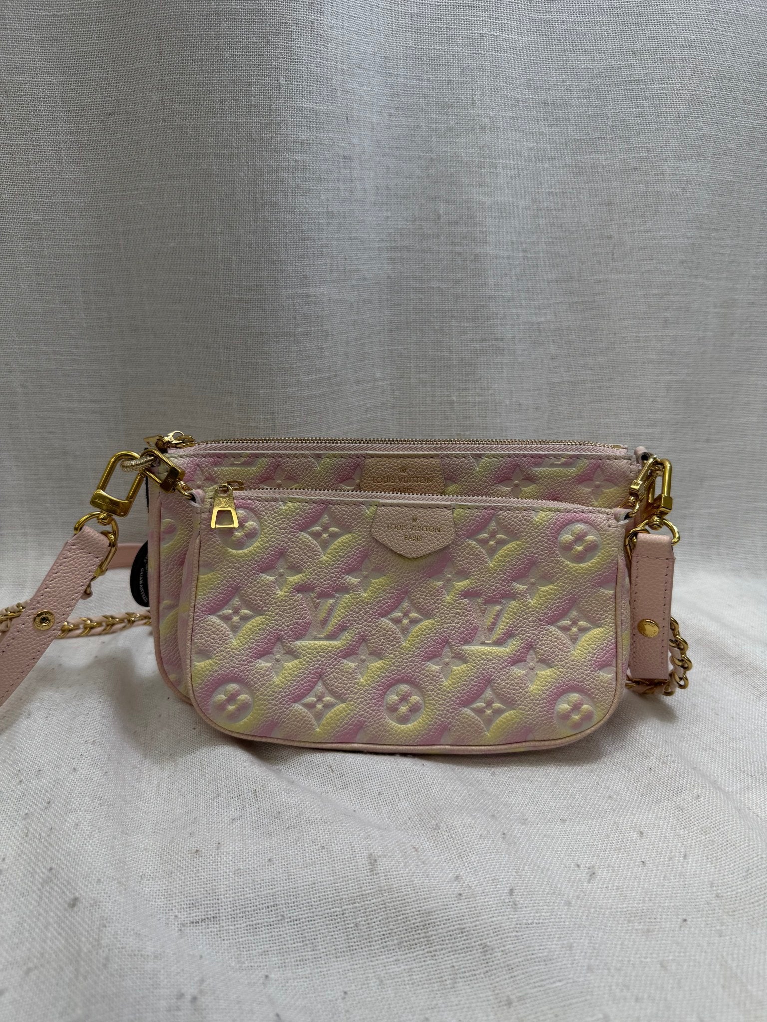 Louis Vuitton Pink Monogram Empreinte Leather Summer Stardust Multi Pochette Accessories