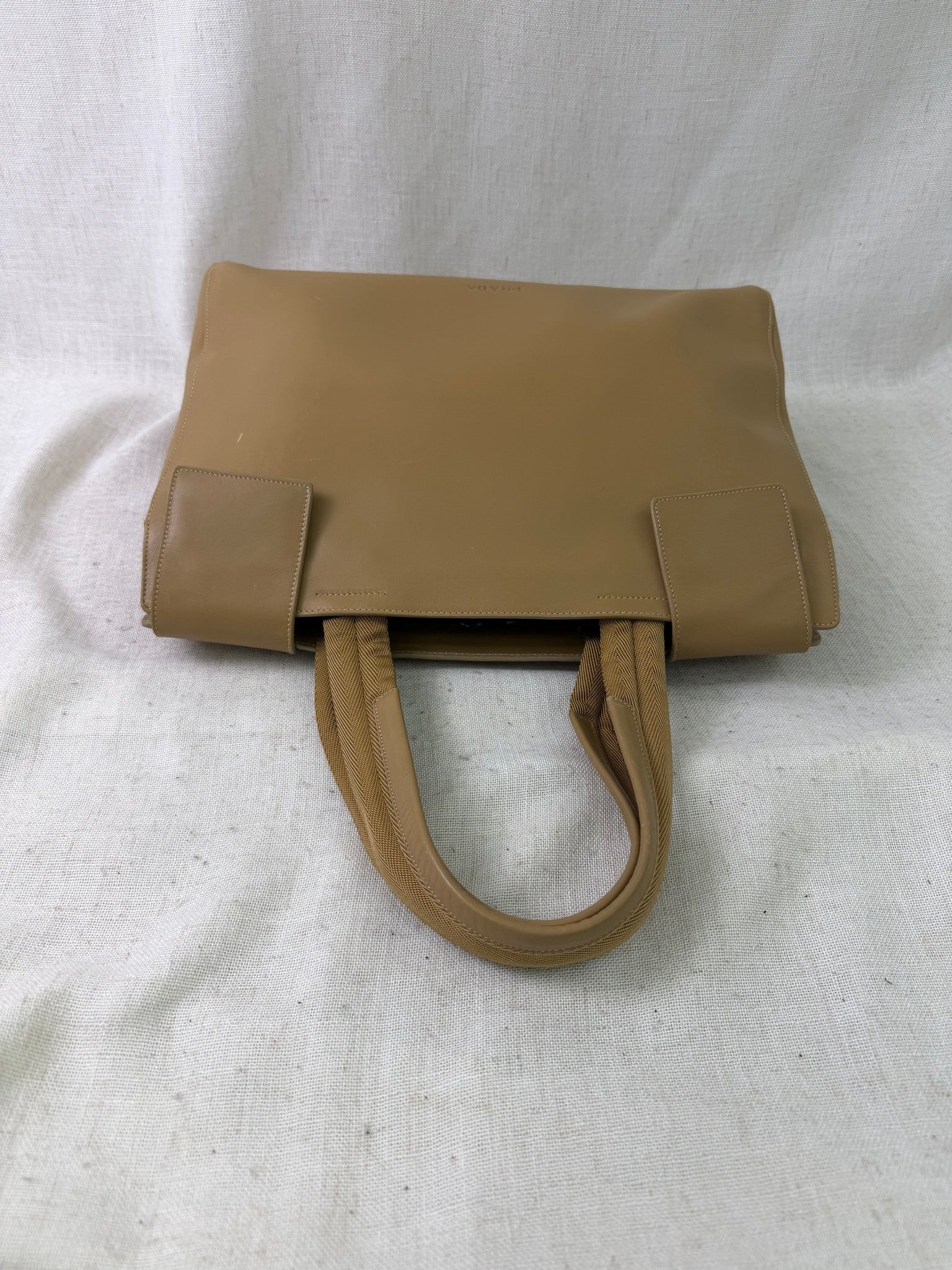 Prada Tan Leather Tote Bag