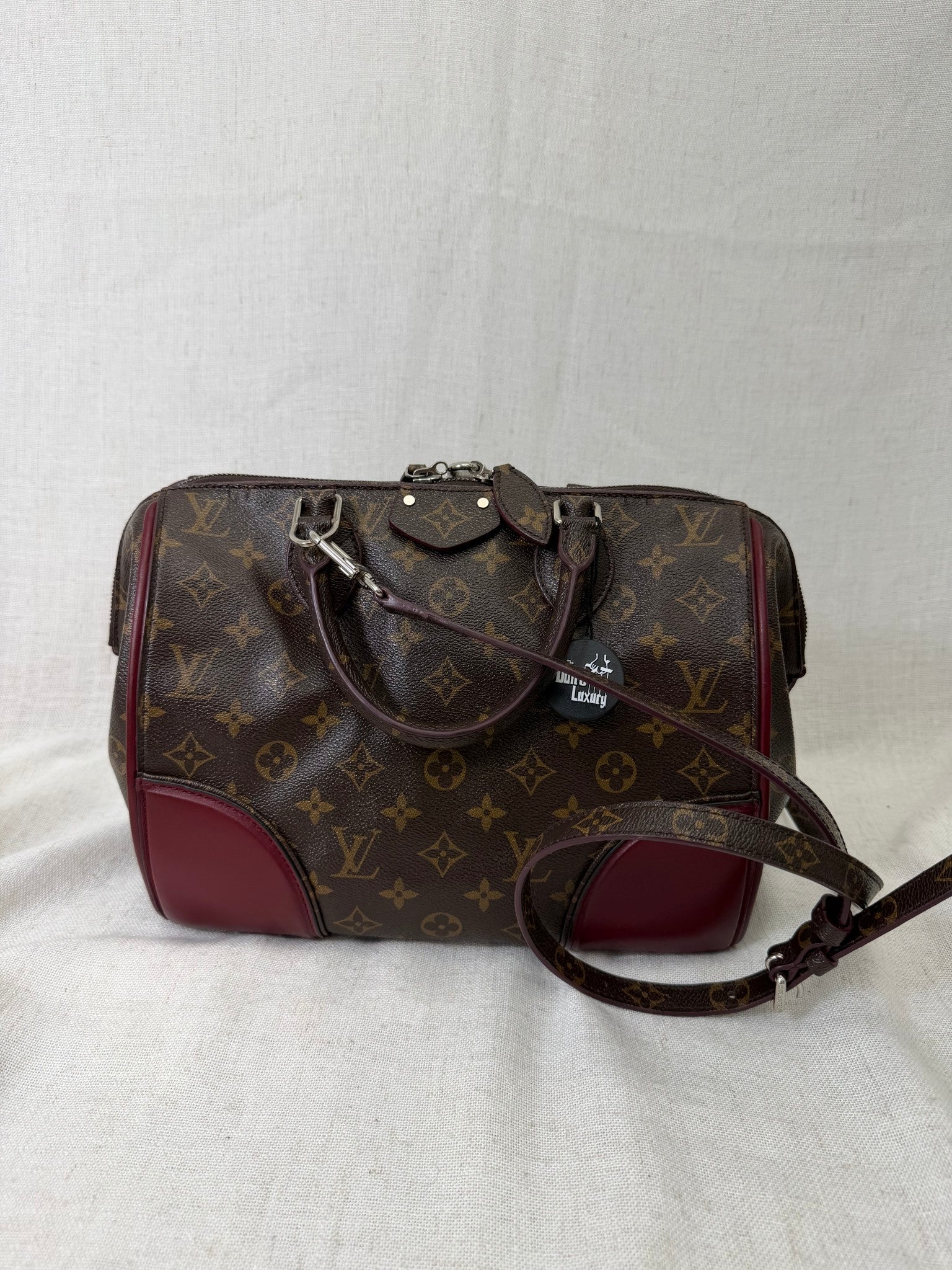 Louis Vuitton Bordeaux Monogram Shine Doc PM Handbag