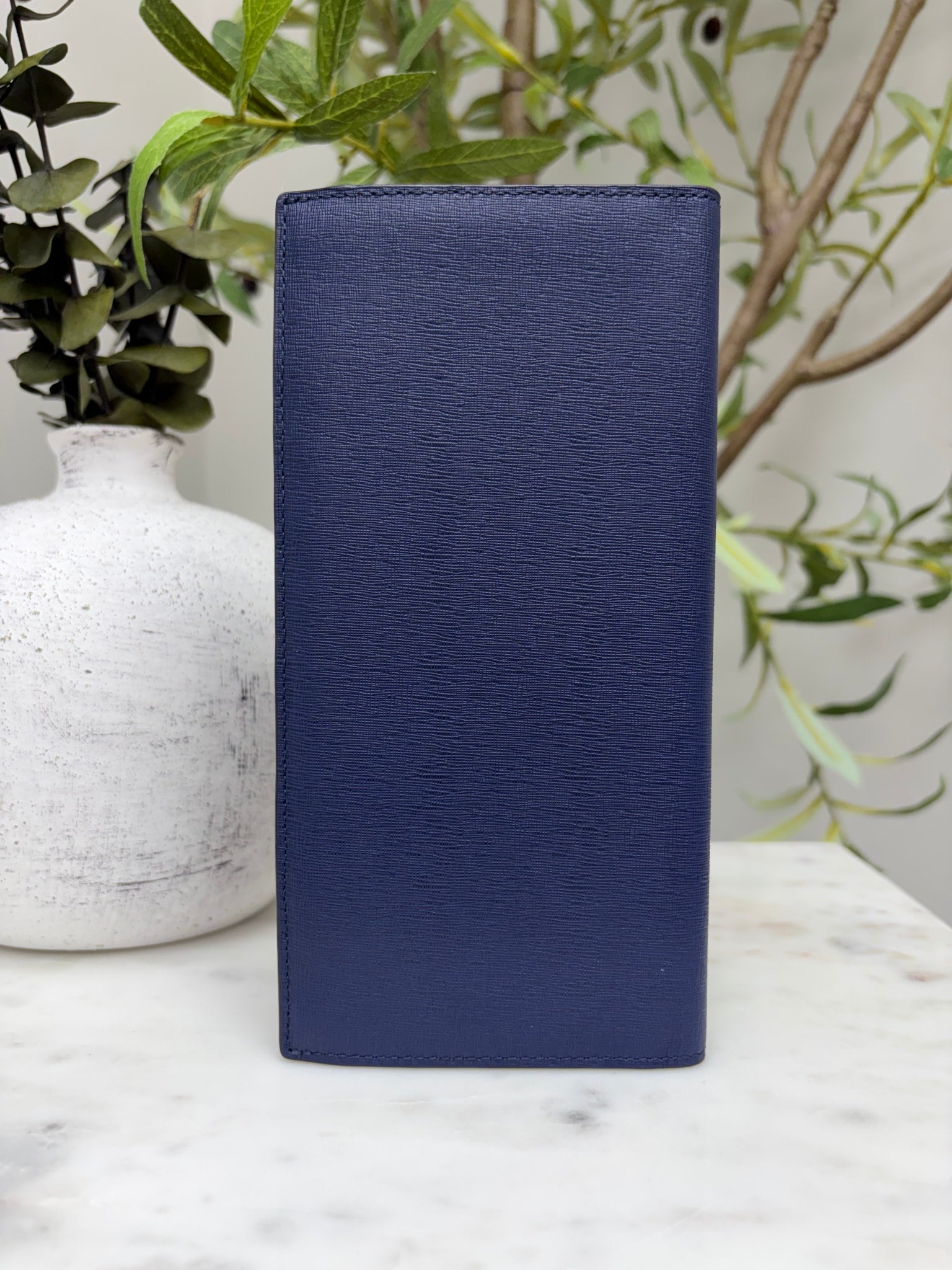 MCM Blue Leather Long wallet