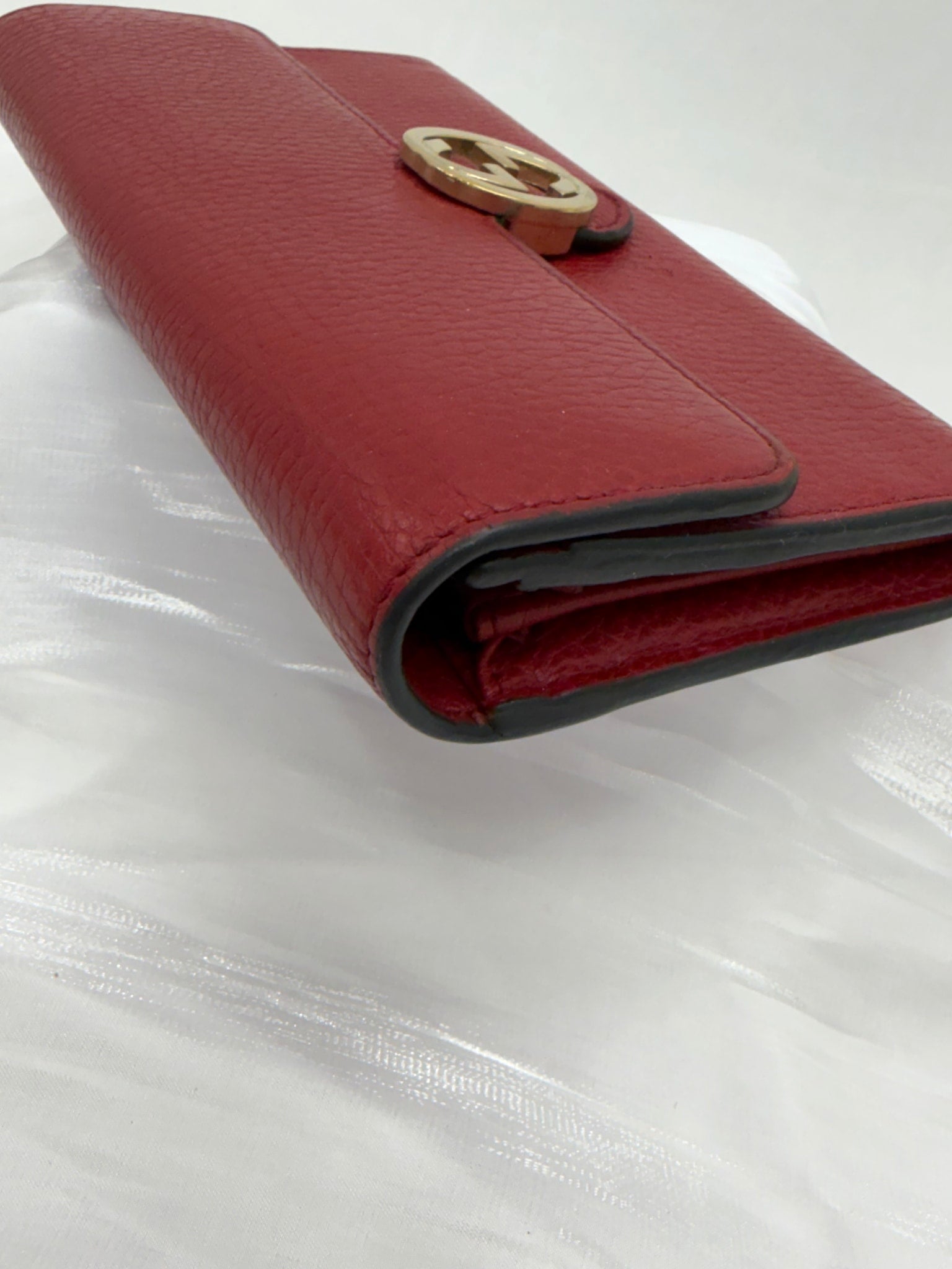 Gucci Red Leather Interlocking G Long Wallet