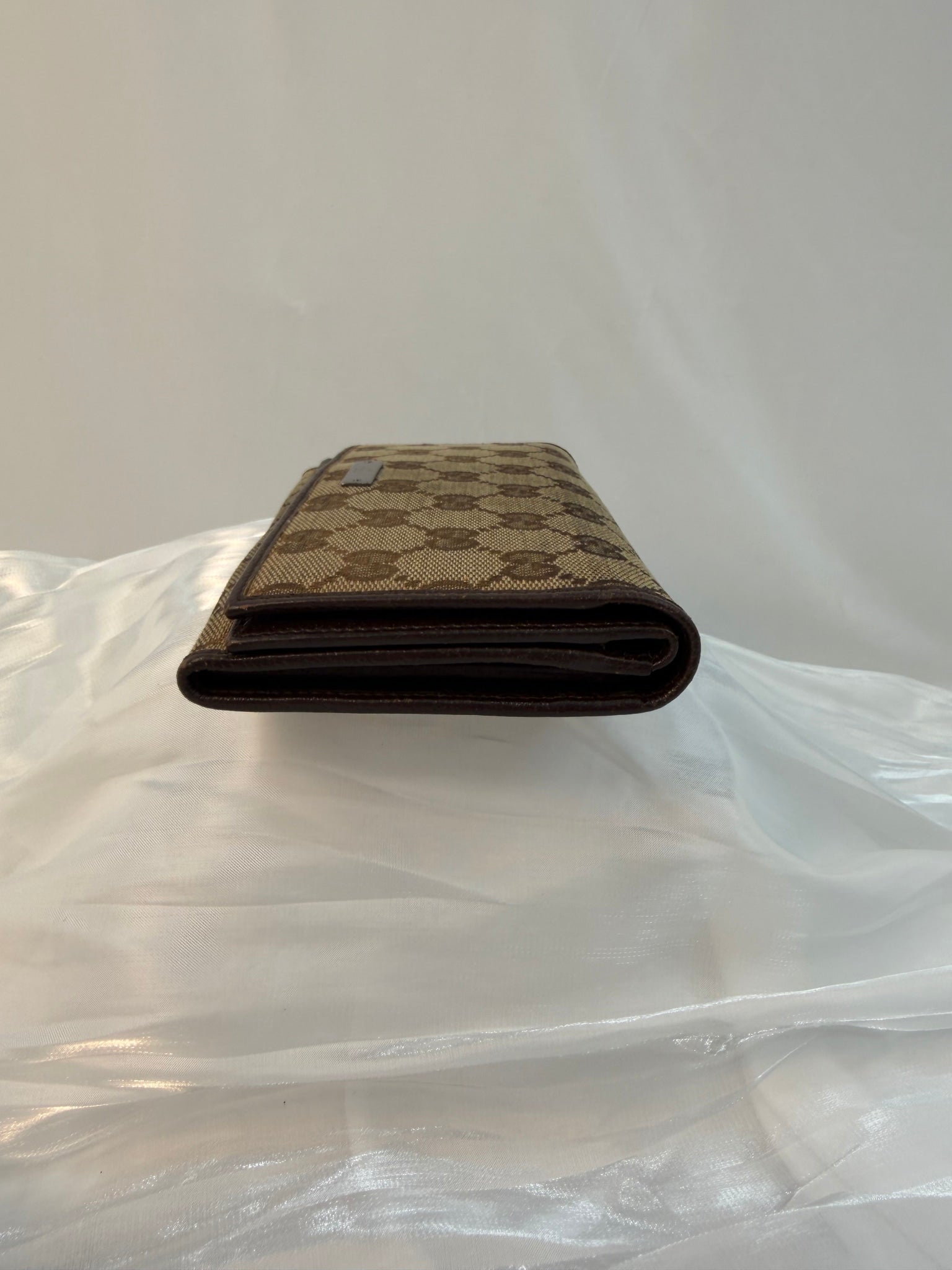 Gucci Brown Canvas GG Supreme Long Wallet